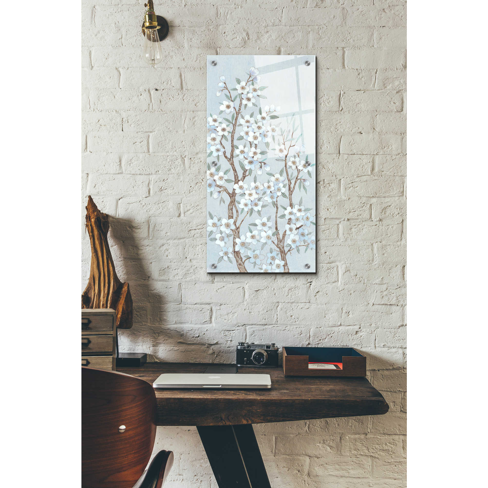 Epic Art 'Branches of Blossoms II' by Tim O'Toole, Acrylic Glass Wall Art,12x24