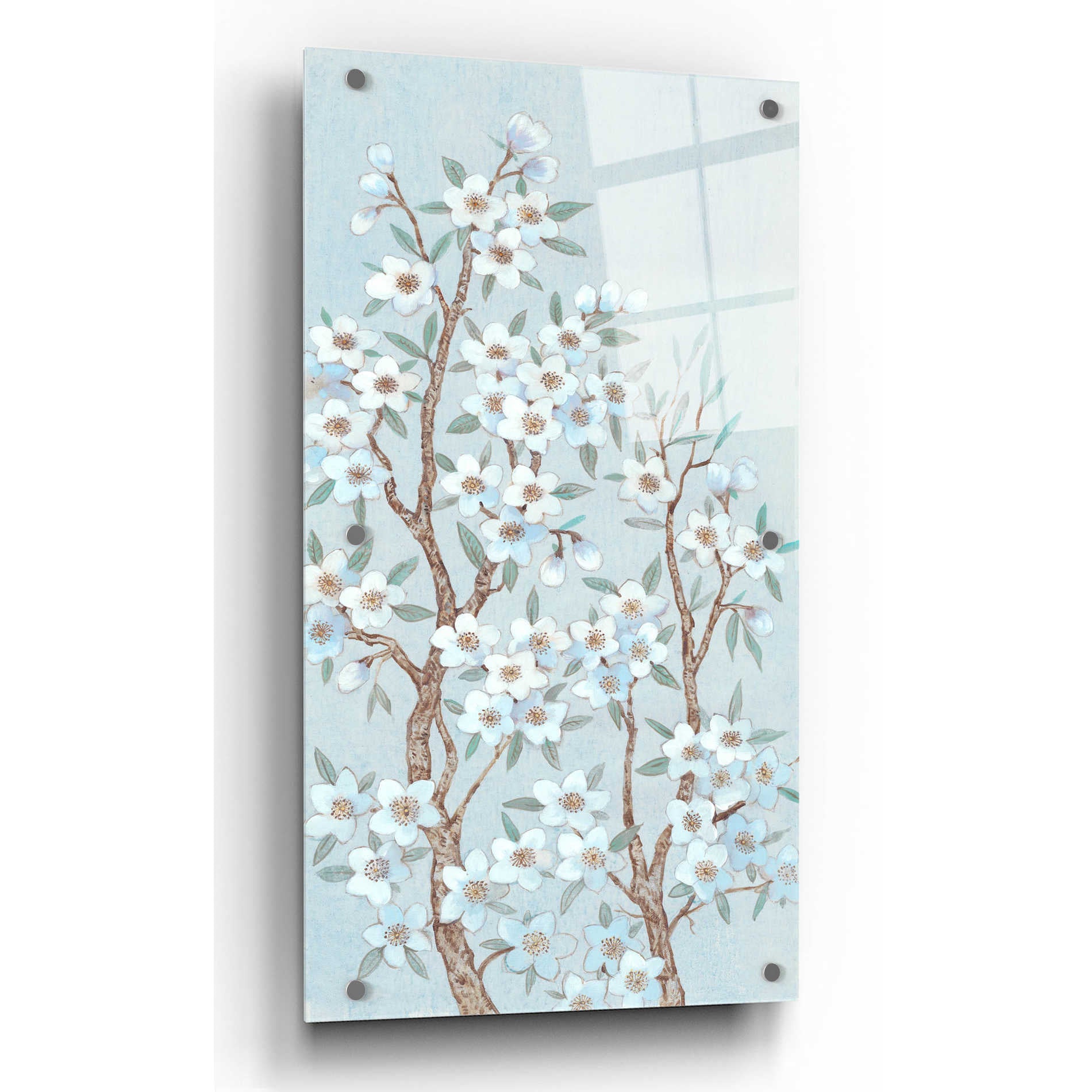 Epic Art 'Branches of Blossoms II' by Tim O'Toole, Acrylic Glass Wall Art,12x24