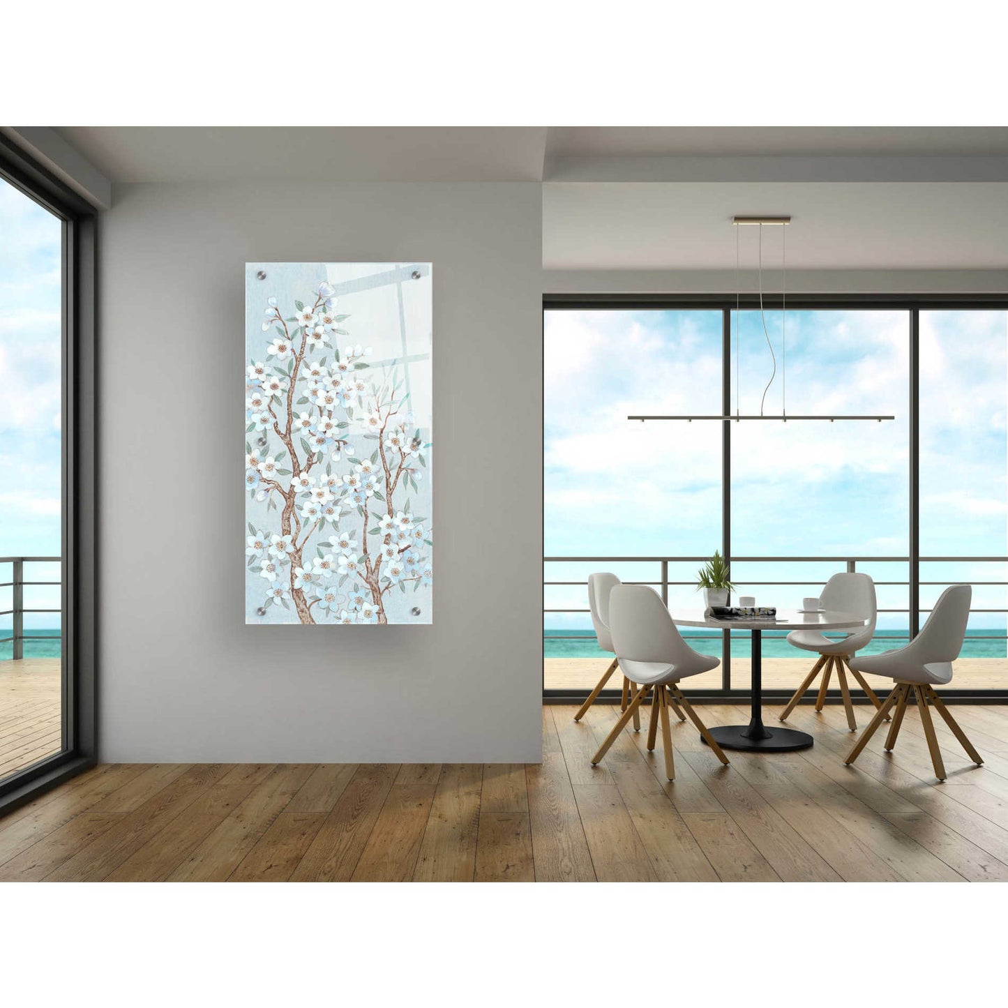 Epic Art 'Branches of Blossoms II' by Tim O'Toole, Acrylic Glass Wall Art,24x48