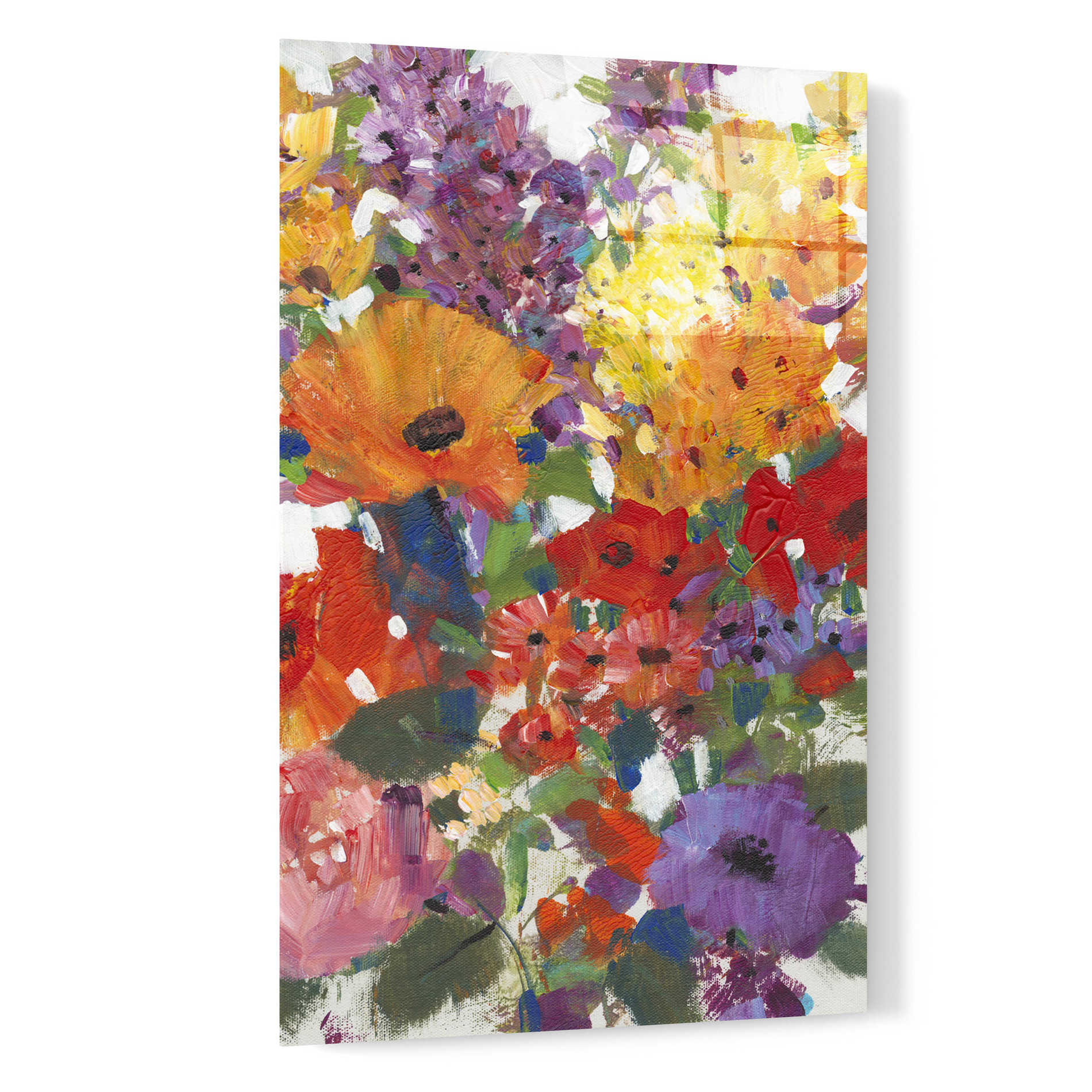 Epic Art 'Fresh Floral I' by Tim O'Toole, Acrylic Glass Wall Art,16x24