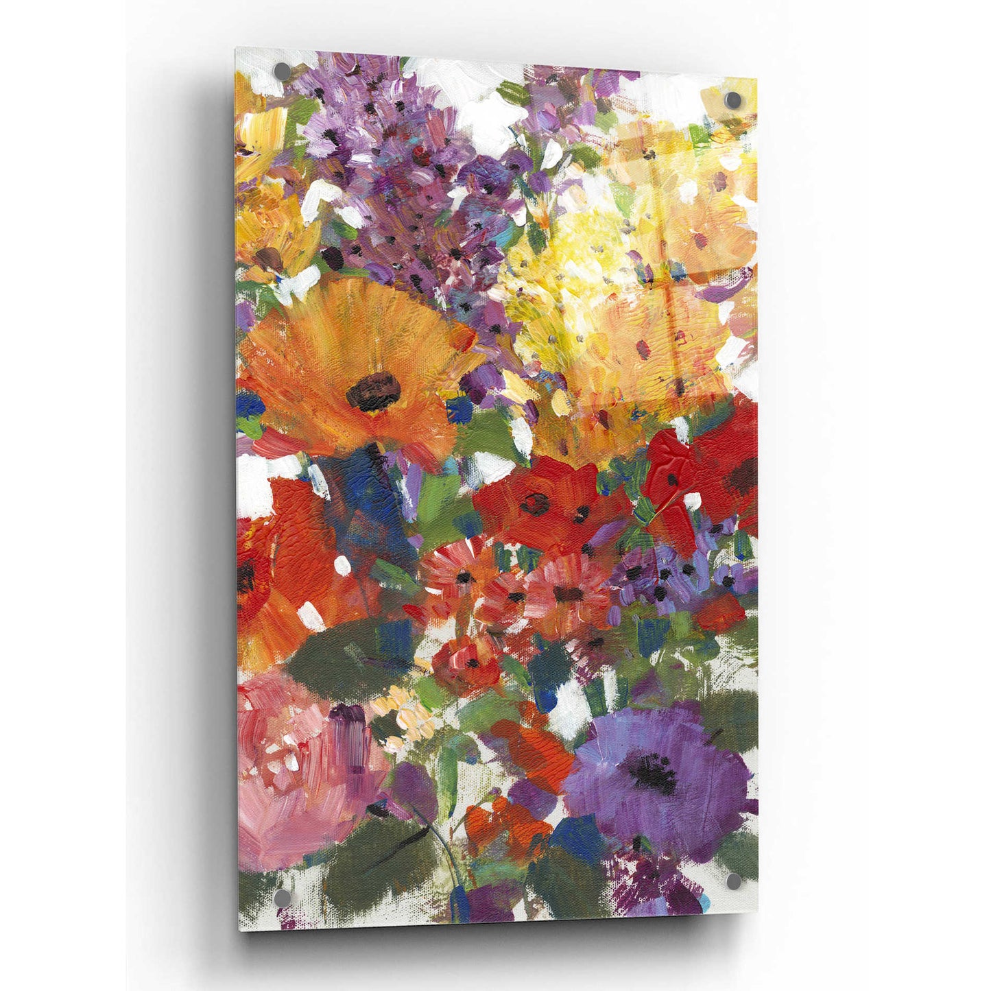 Epic Art 'Fresh Floral I' by Tim O'Toole, Acrylic Glass Wall Art,24x36