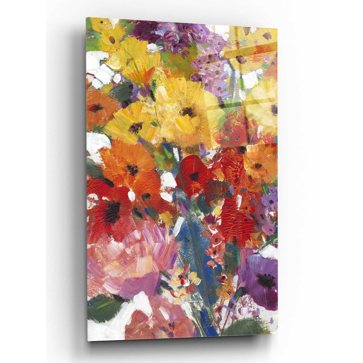 Epic Art 'Fresh Floral II' by Tim O'Toole, Acrylic Glass Wall Art,12x16