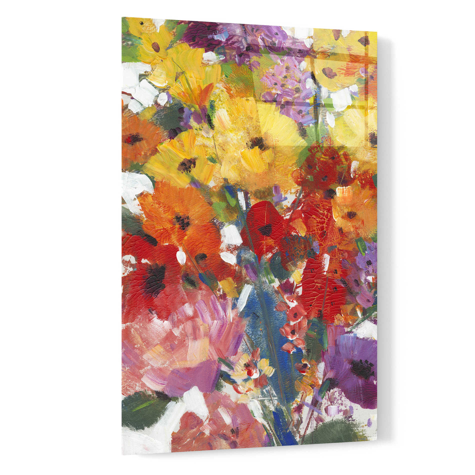 Epic Art 'Fresh Floral II' by Tim O'Toole, Acrylic Glass Wall Art,16x24