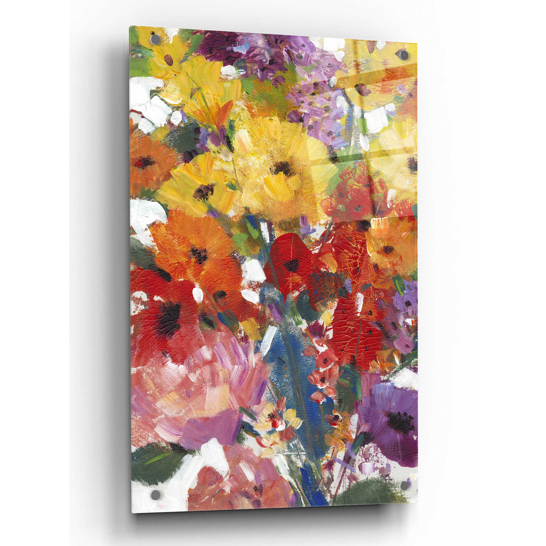 Epic Art 'Fresh Floral II' by Tim O'Toole, Acrylic Glass Wall Art,24x36