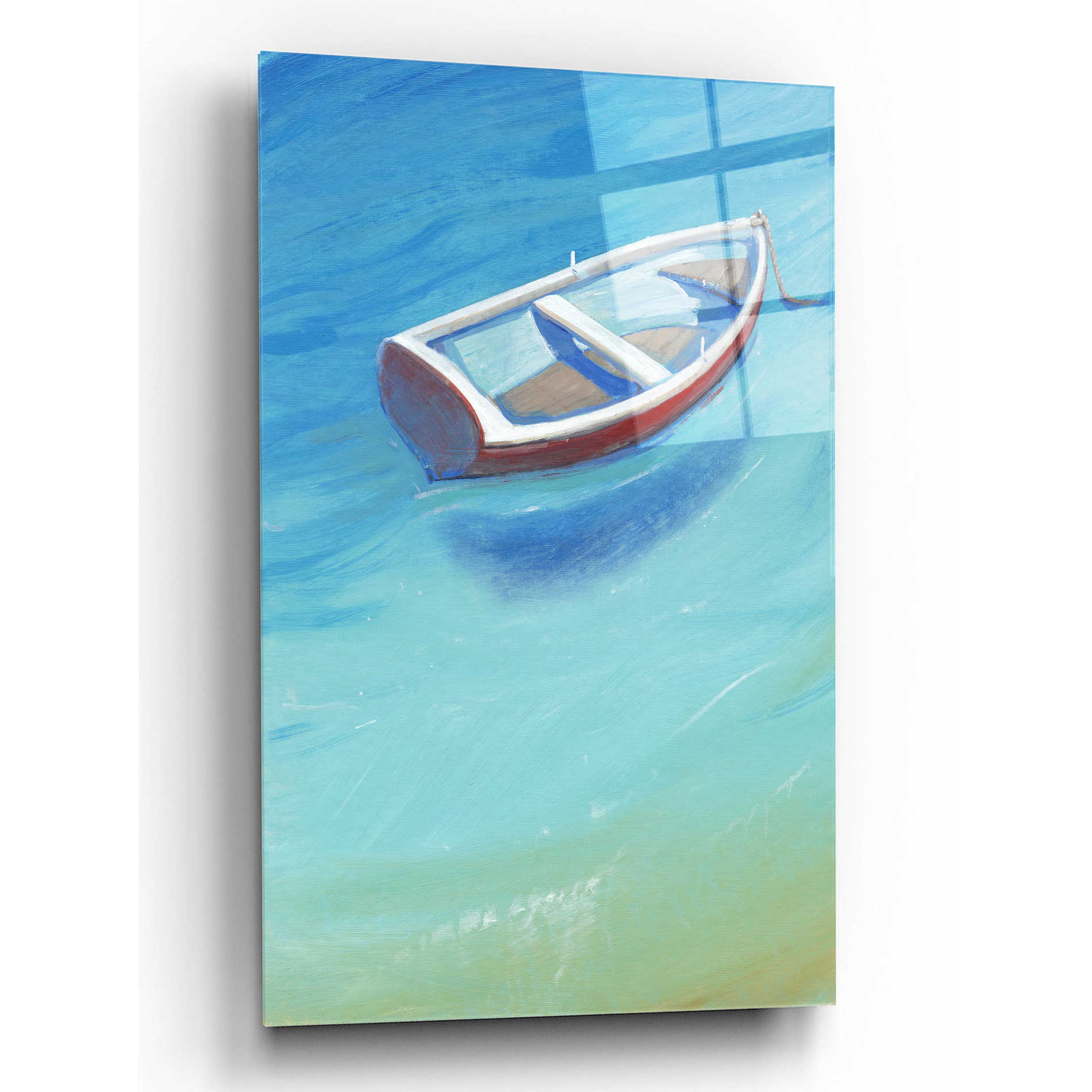 Epic Art 'Anchored Dingy II' by Tim O'Toole, Acrylic Glass Wall Art,12x16