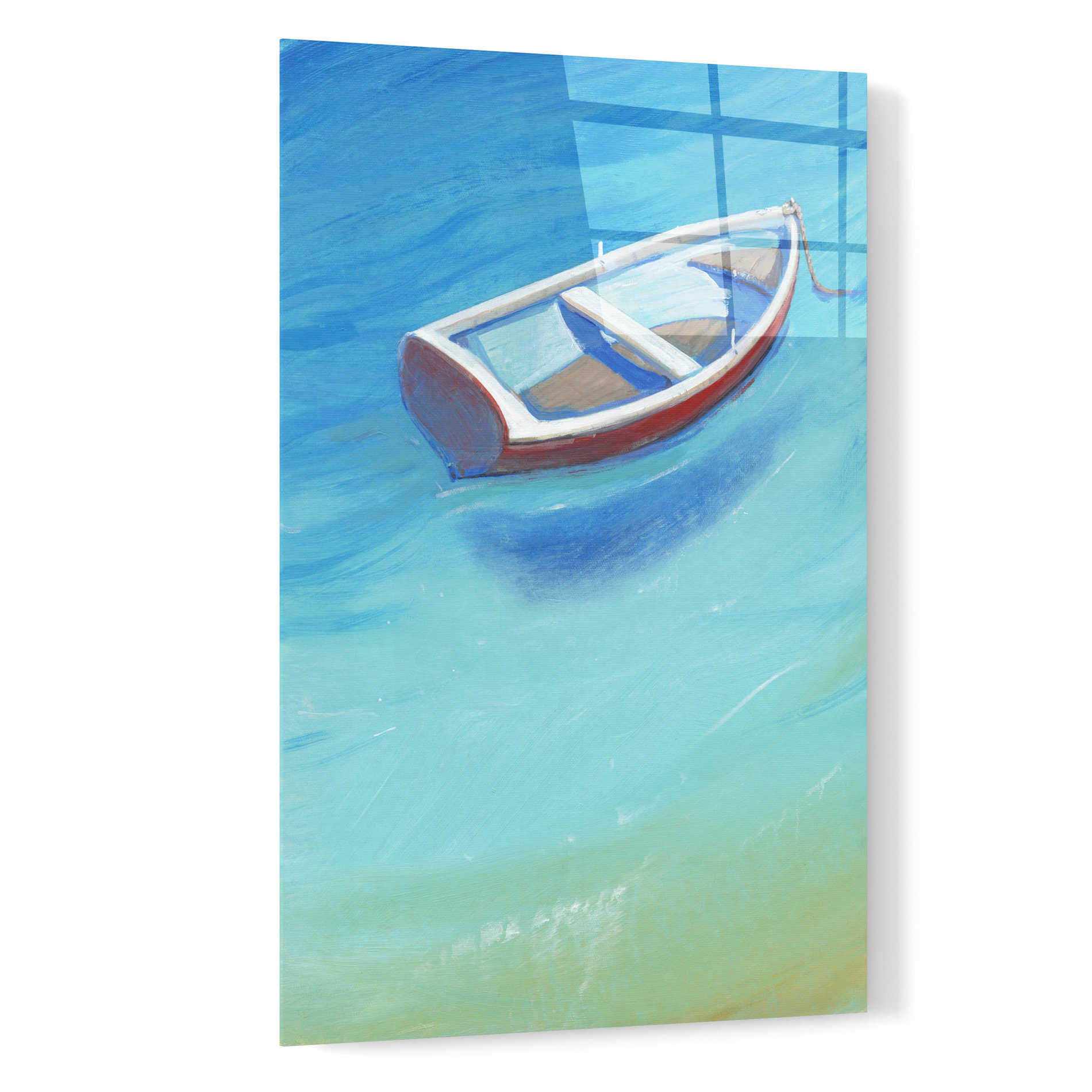 Epic Art 'Anchored Dingy II' by Tim O'Toole, Acrylic Glass Wall Art,16x24