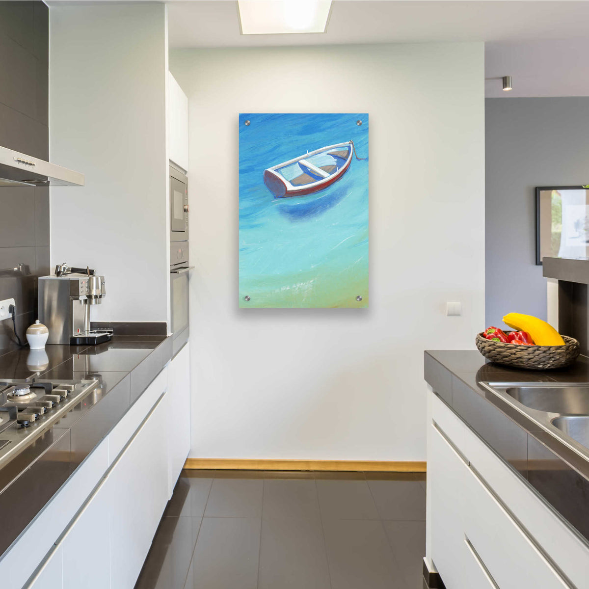 Epic Art 'Anchored Dingy II' by Tim O'Toole, Acrylic Glass Wall Art,24x36