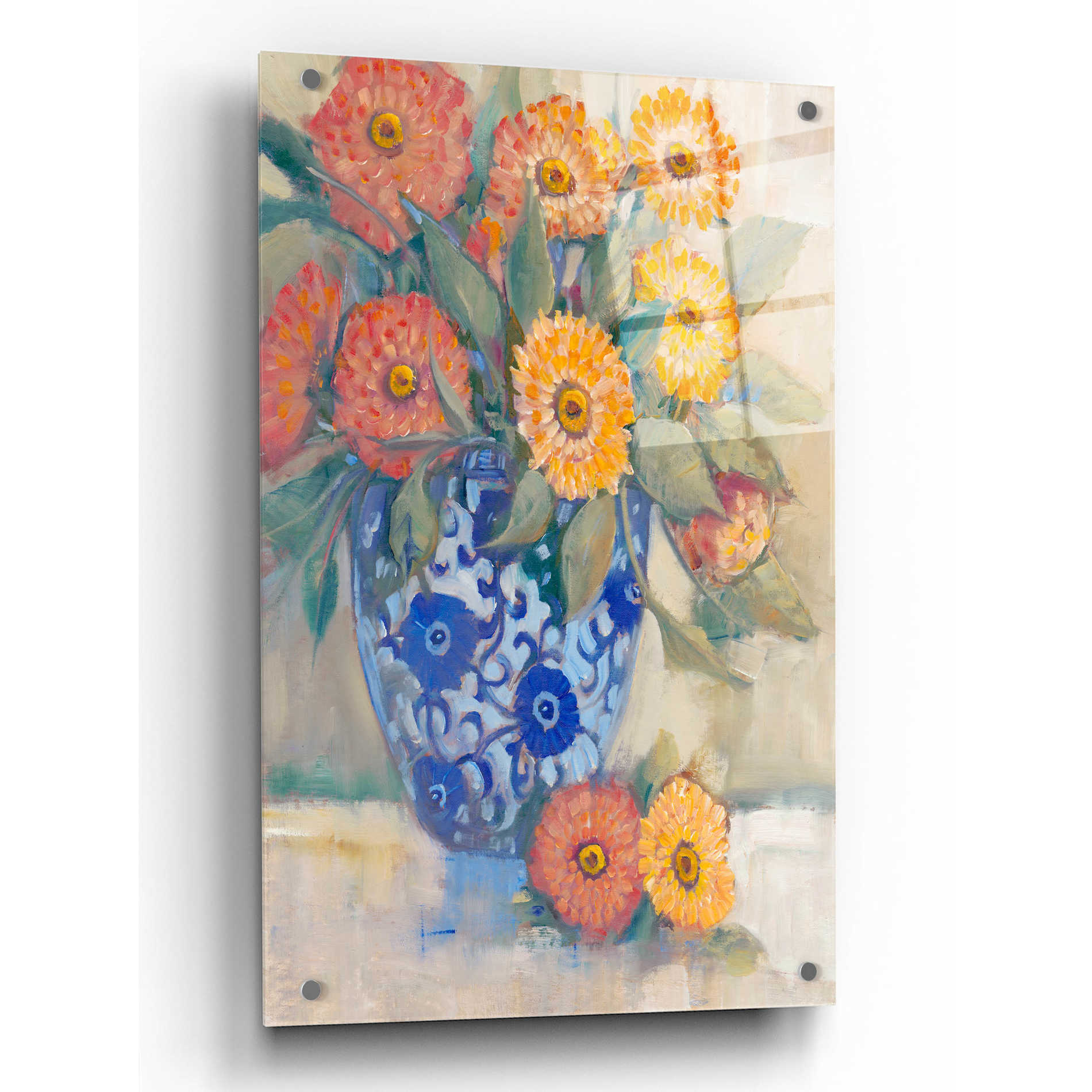 Epic Art 'Oriental Bouquet I' by Tim O'Toole, Acrylic Glass Wall Art,24x36