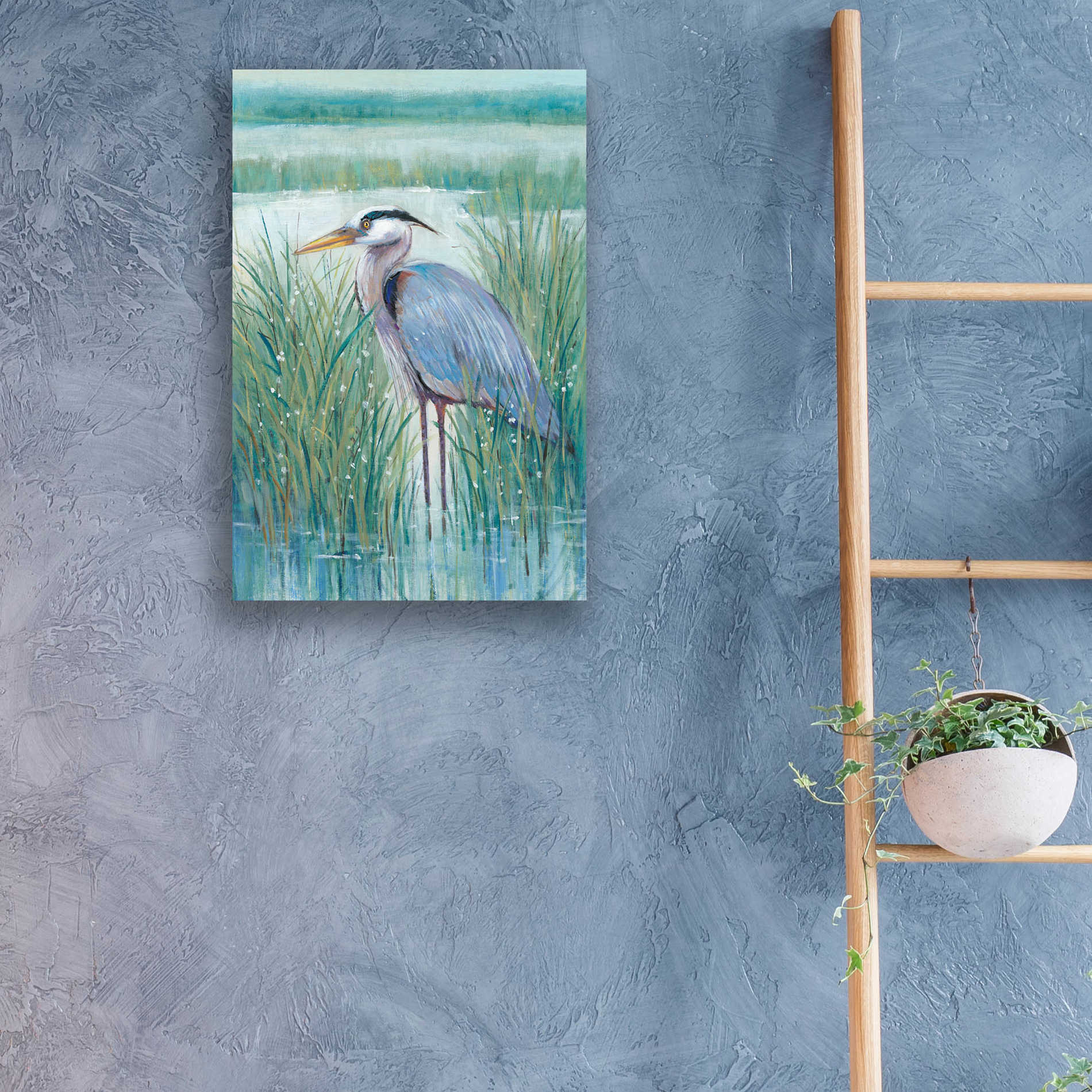 Epic Art 'Wetland Heron II' by Tim O'Toole, Acrylic Glass Wall Art,16x24