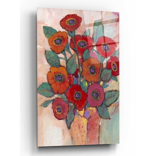 Epic Art 'Poppies in a Vase II' by Tim O'Toole, Acrylic Glass Wall Art
