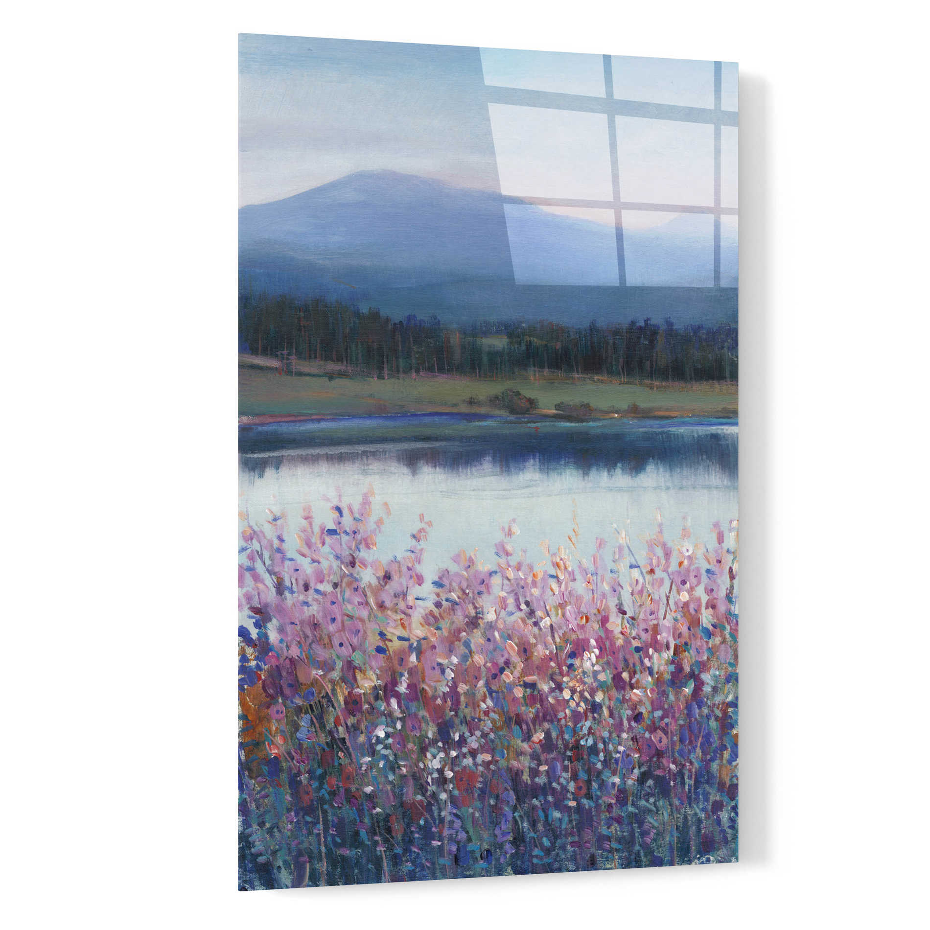 Epic Art 'Lakeside Mountain I' by Tim O'Toole, Acrylic Glass Wall Art,16x24