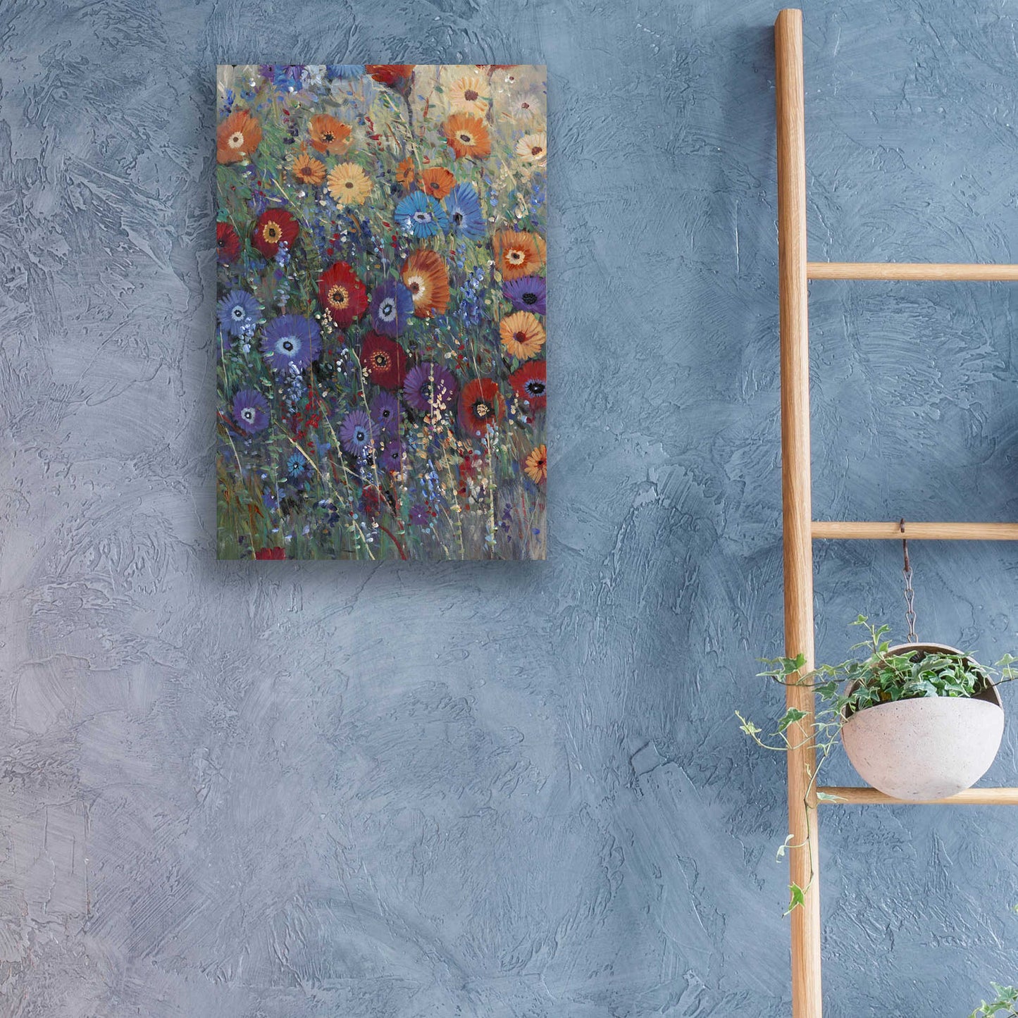 Epic Art 'Flower Patch I' by Tim O'Toole, Acrylic Glass Wall Art,16x24