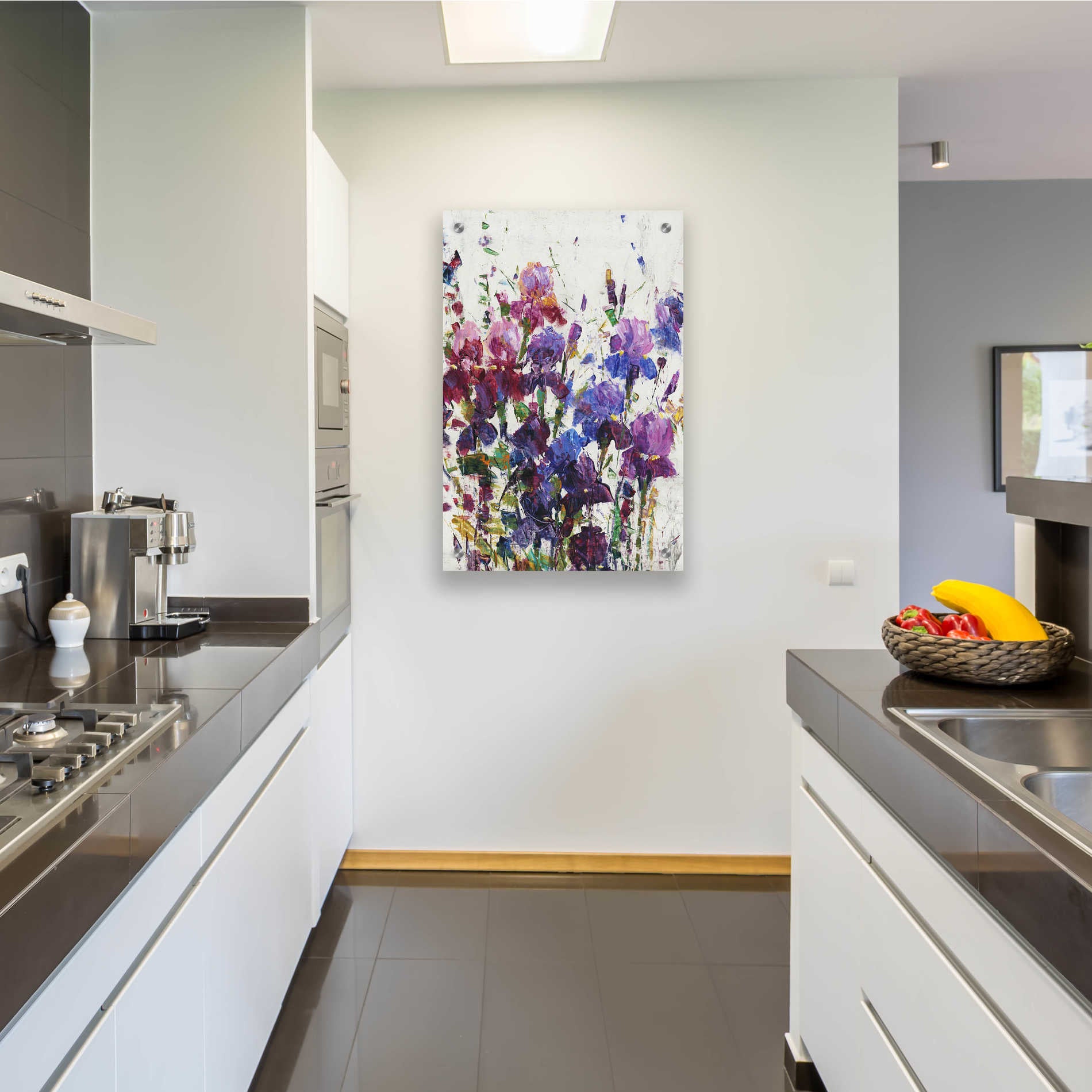 Epic Art 'Iris Blooming I' by Tim O'Toole, Acrylic Glass Wall Art,24x36