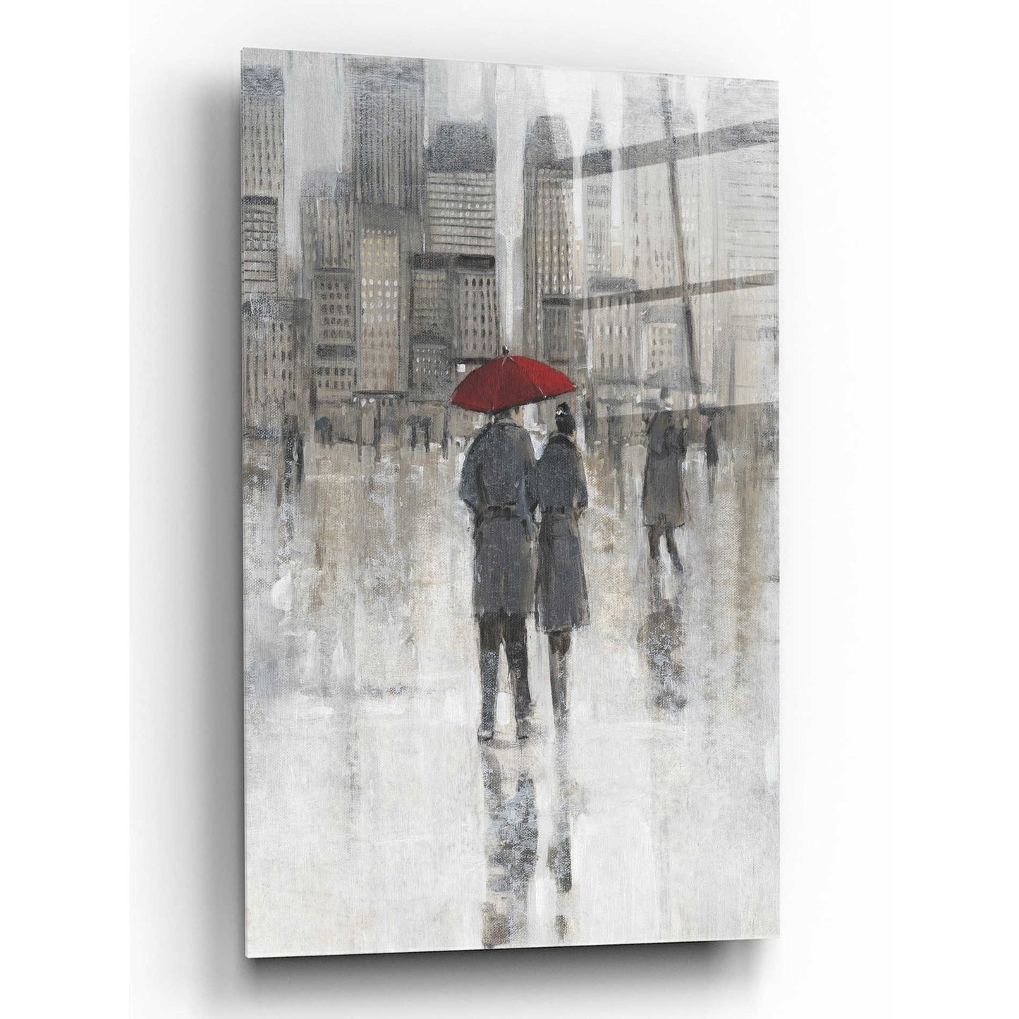 Epic Art 'Rain in The City I' by Tim O'Toole, Acrylic Glass Wall Art,12x16