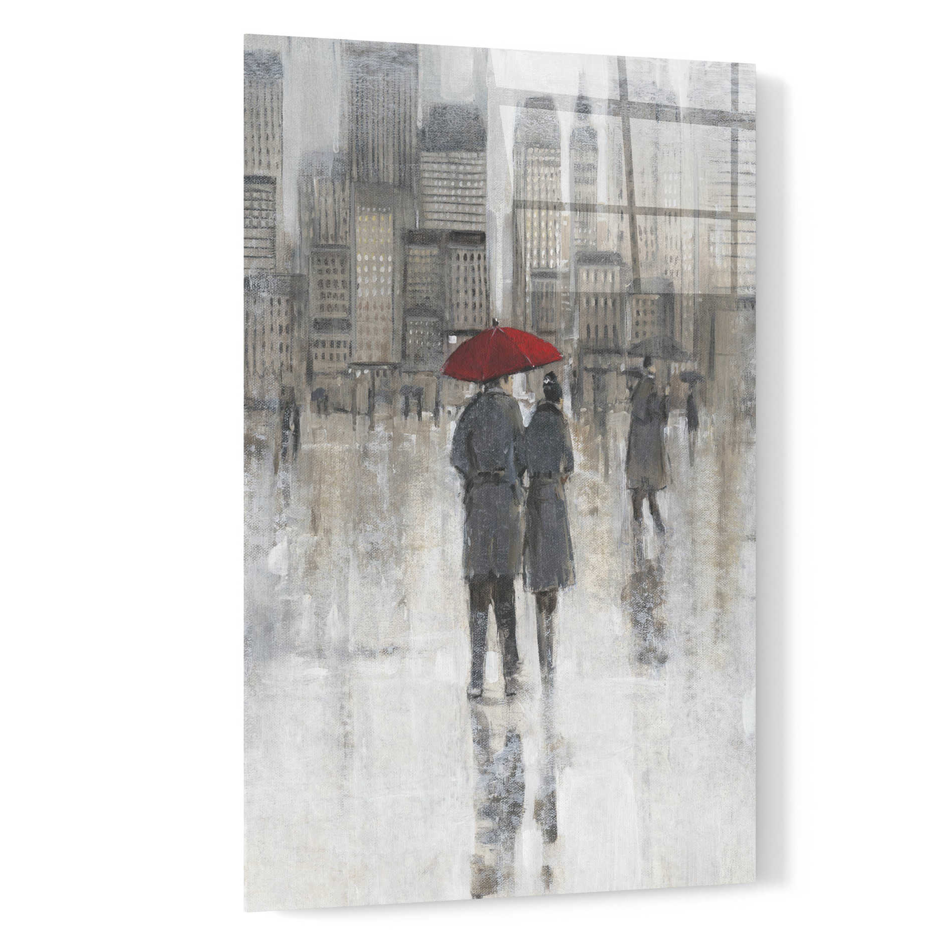 Epic Art 'Rain in The City I' by Tim O'Toole, Acrylic Glass Wall Art,16x24