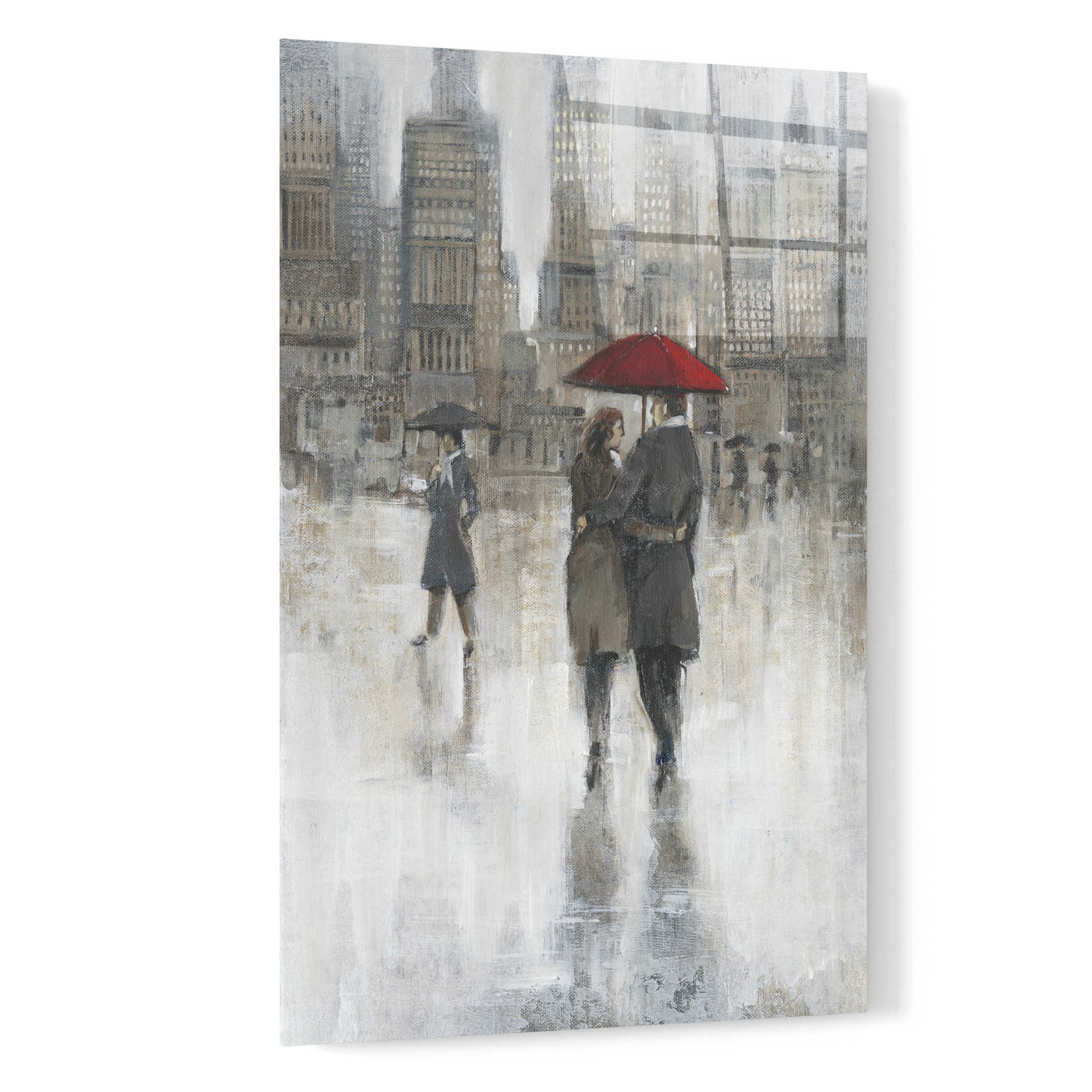 Epic Art 'Rain in The City II' by Tim O'Toole, Acrylic Glass Wall Art,16x24