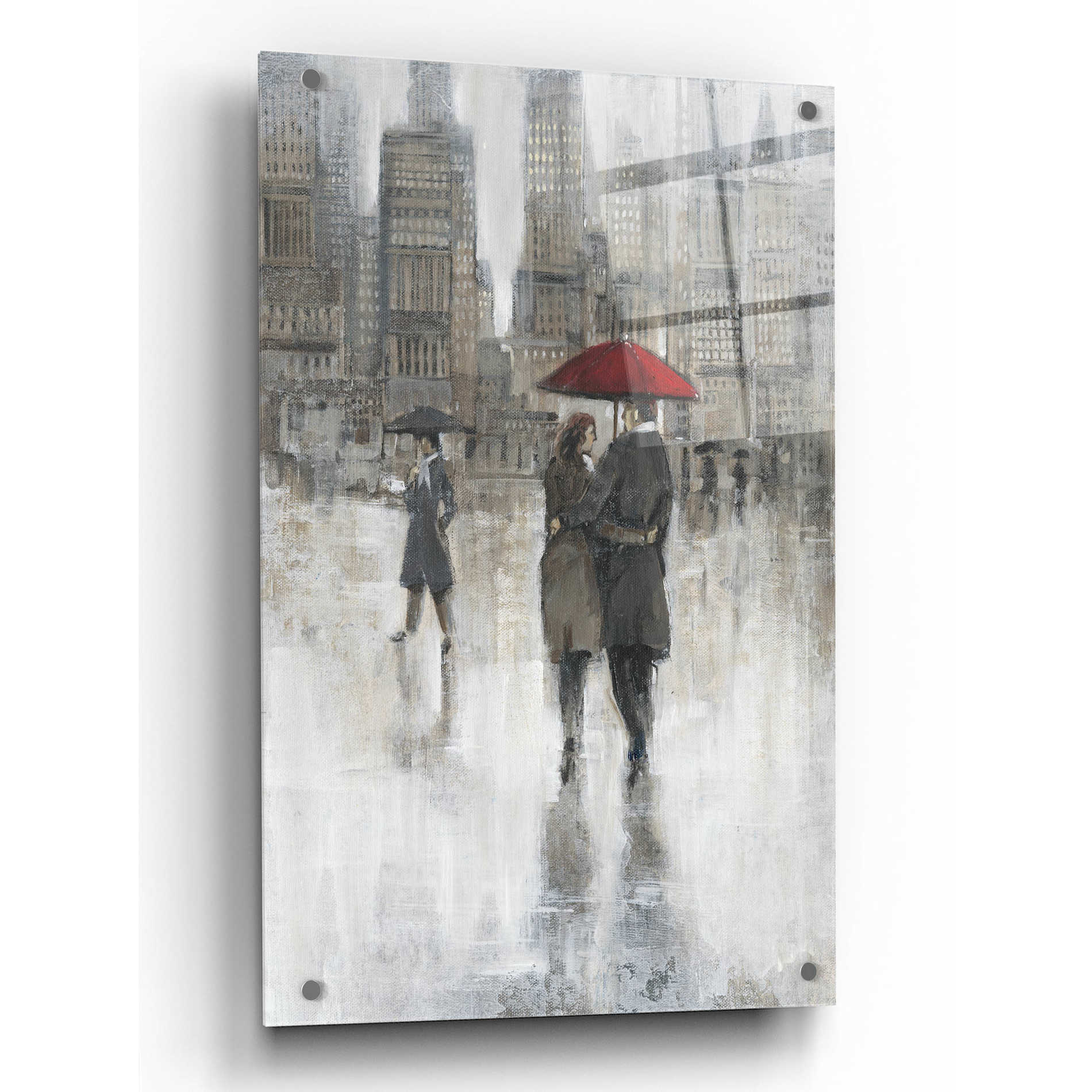 Epic Art 'Rain in The City II' by Tim O'Toole, Acrylic Glass Wall Art,24x36