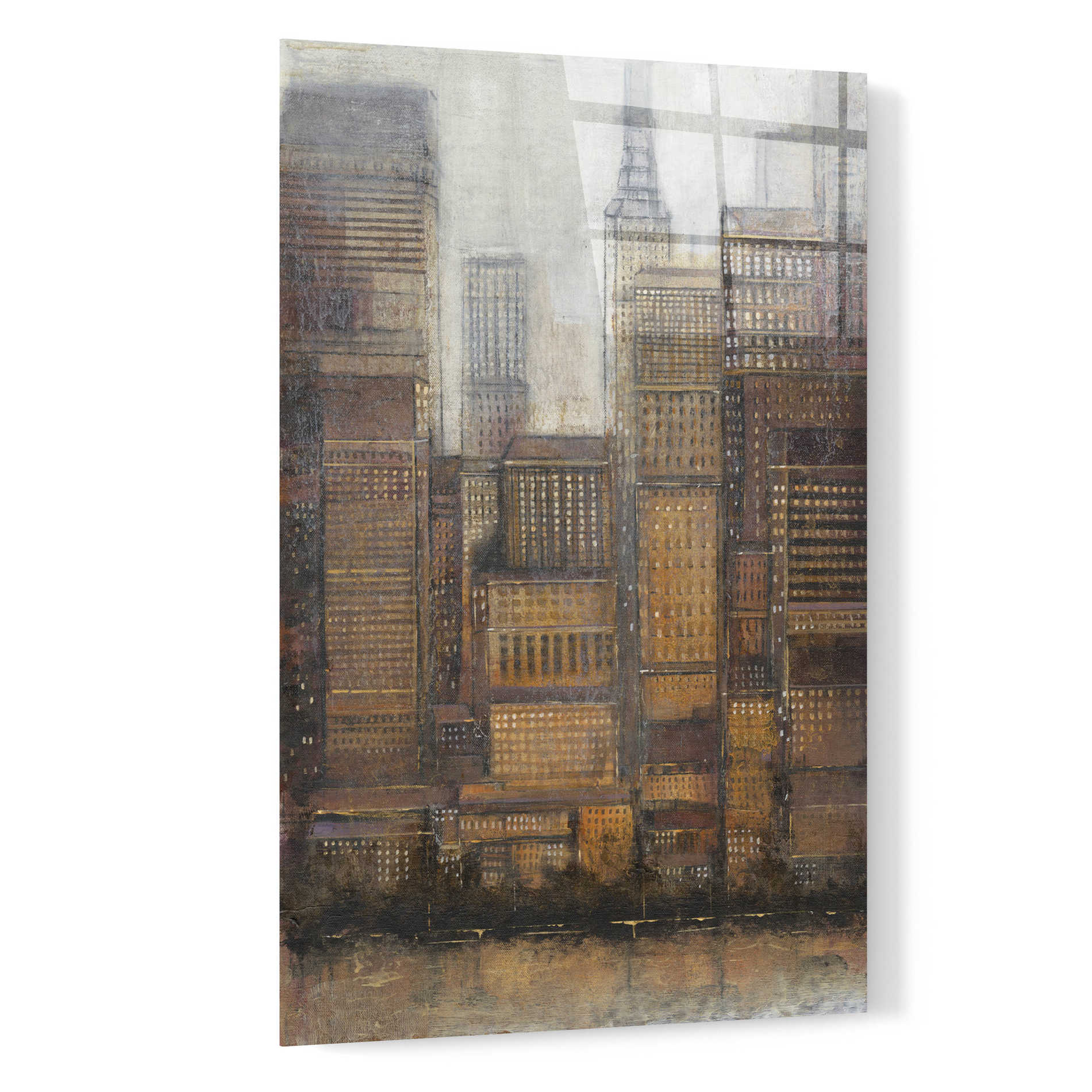 Epic Art 'Uptown City I' by Tim O'Toole, Acrylic Glass Wall Art,16x24