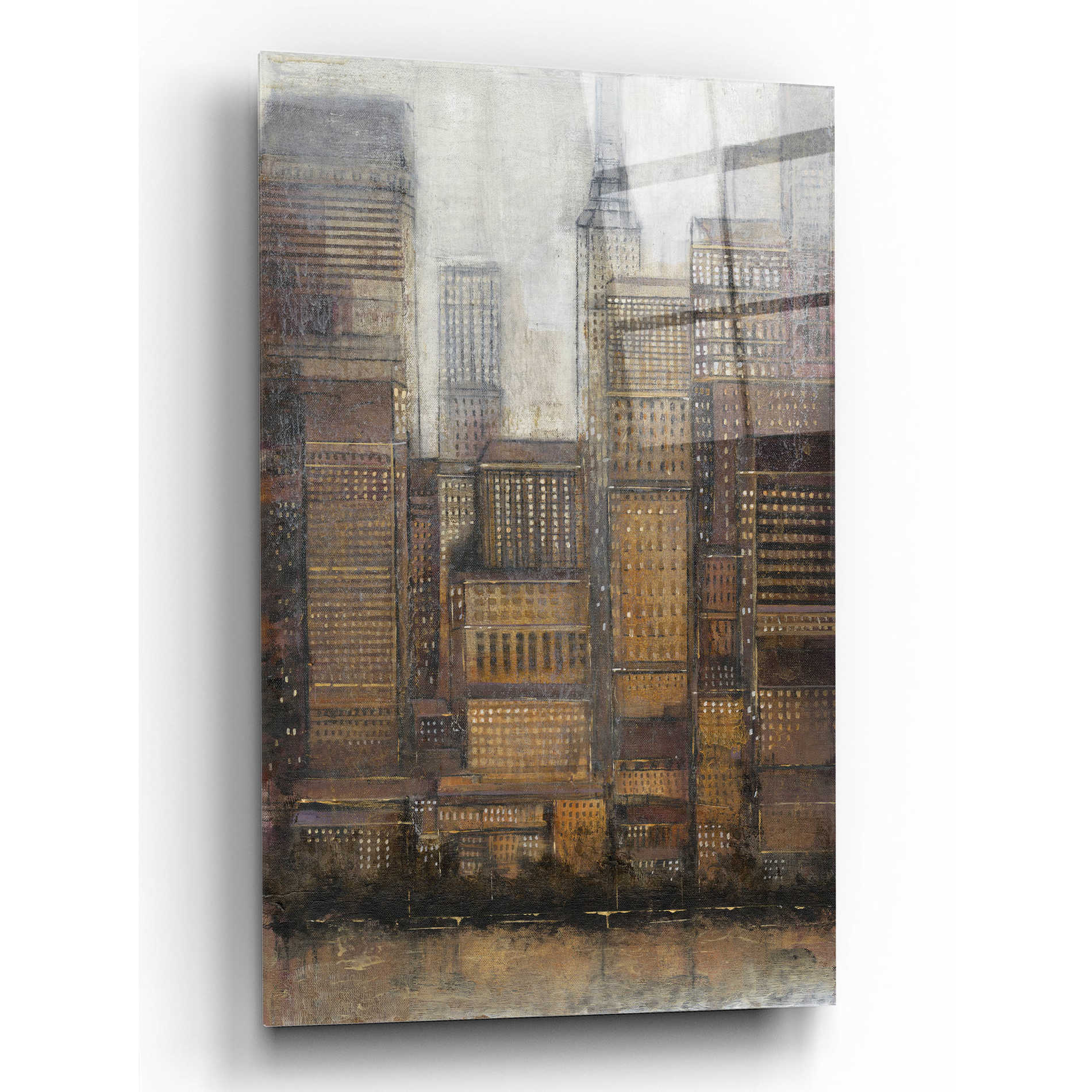 Epic Art 'Uptown City I' by Tim O'Toole, Acrylic Glass Wall Art,16x24