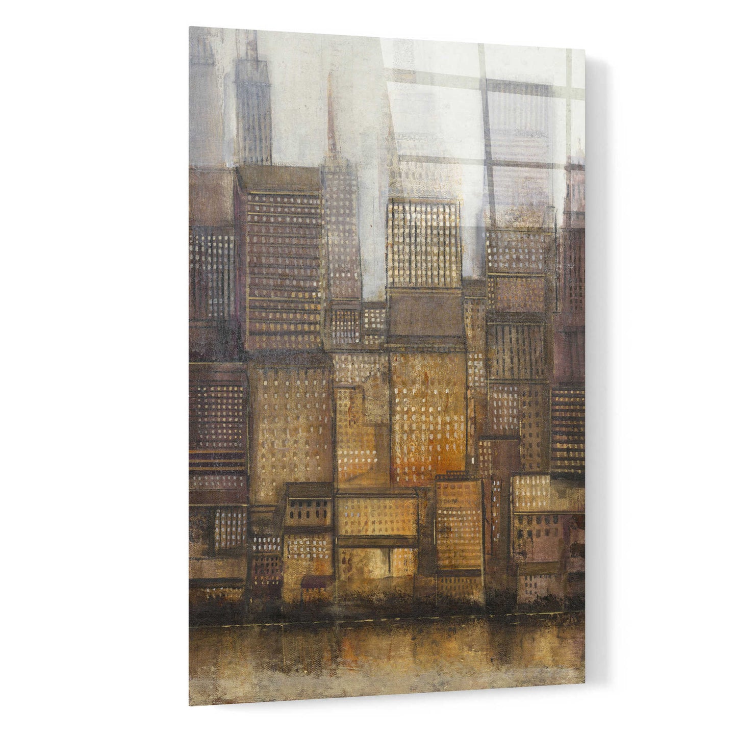 Epic Art 'Uptown City II' by Tim O'Toole, Acrylic Glass Wall Art,16x24