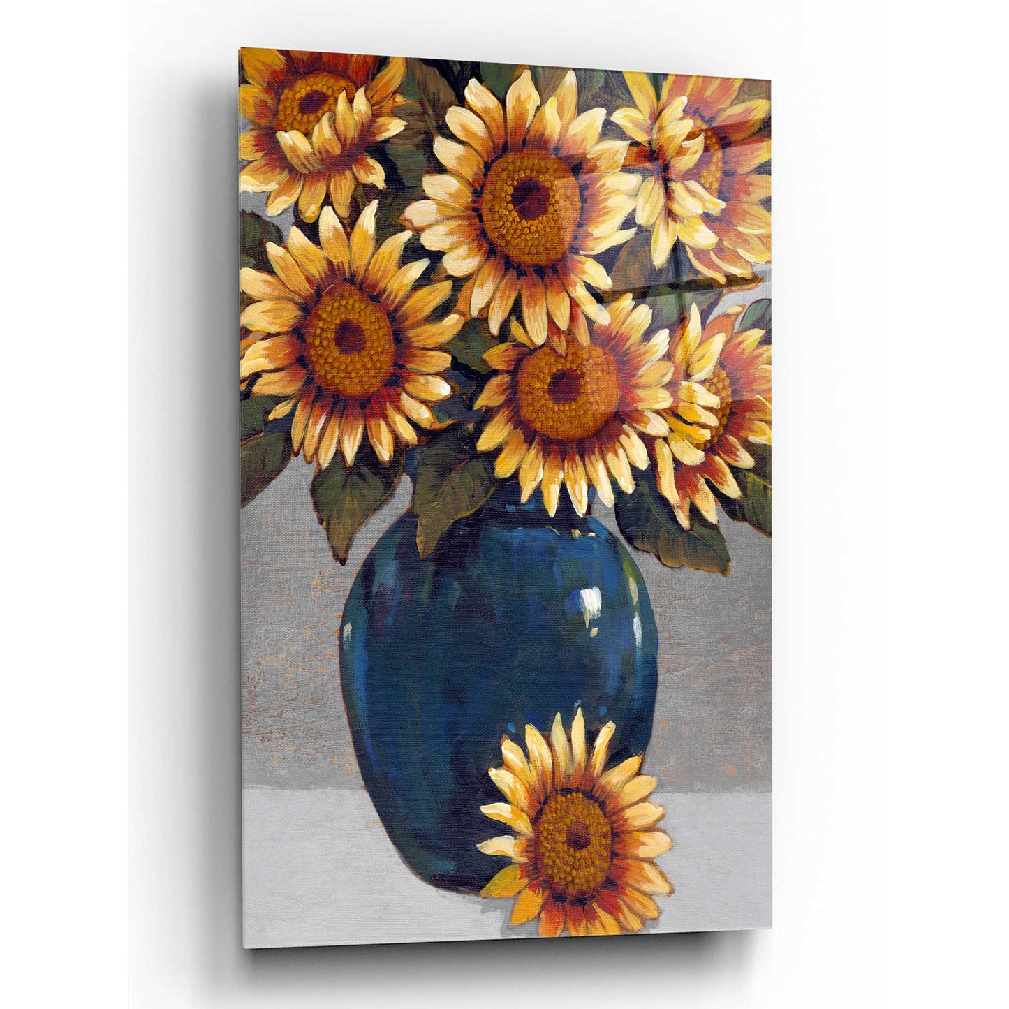 Epic Art 'Vase of Sunflowers I' by Tim O'Toole, Acrylic Glass Wall Art,12x16