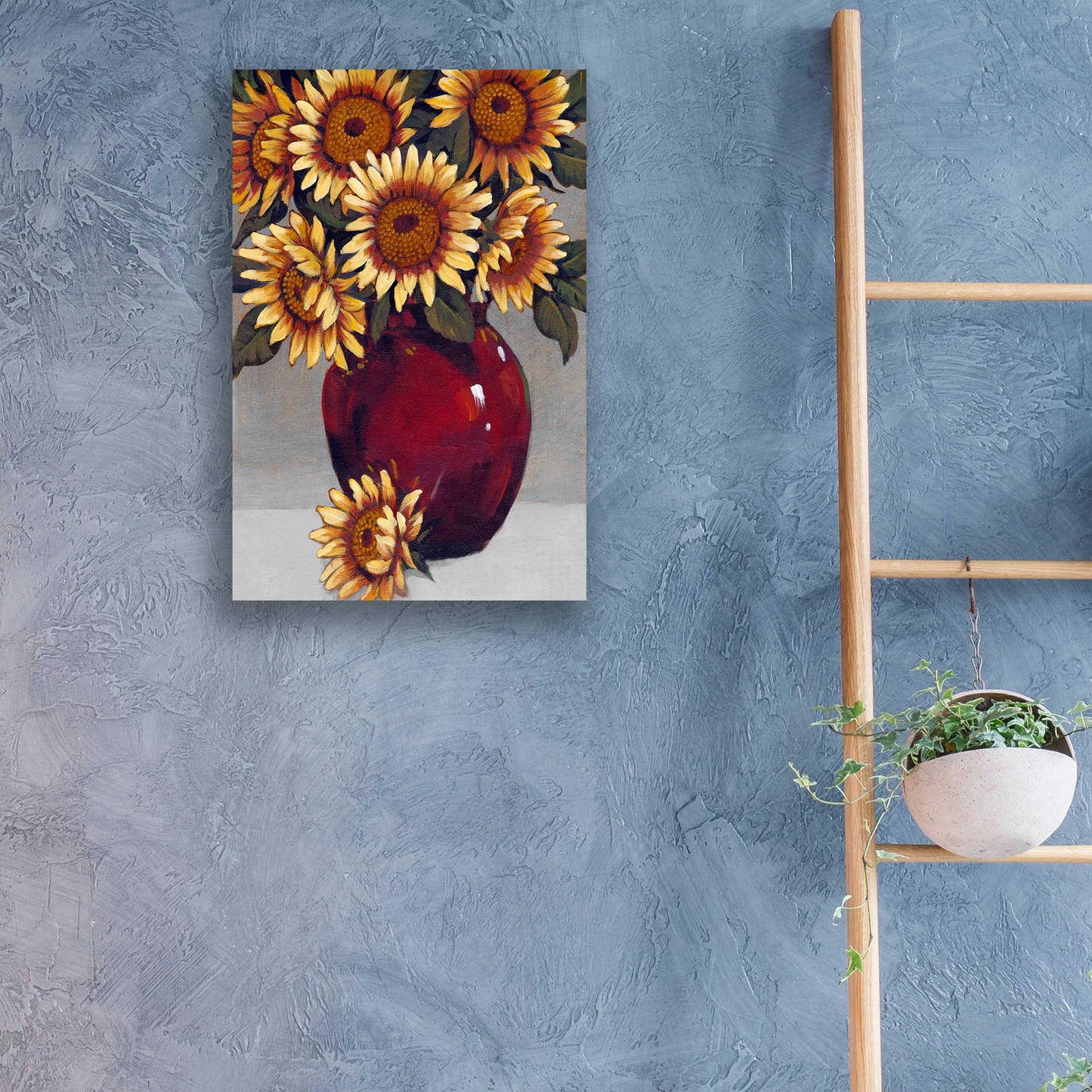 Epic Art 'Vase of Sunflowers II' by Tim O'Toole, Acrylic Glass Wall Art,16x24