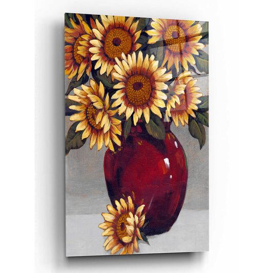Epic Art 'Vase of Sunflowers II' by Tim O'Toole, Acrylic Glass Wall Art