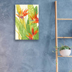 Epic Art 'Watercolor Tropical Flowers III' by Tim O'Toole, Acrylic Glass Wall Art,16x24