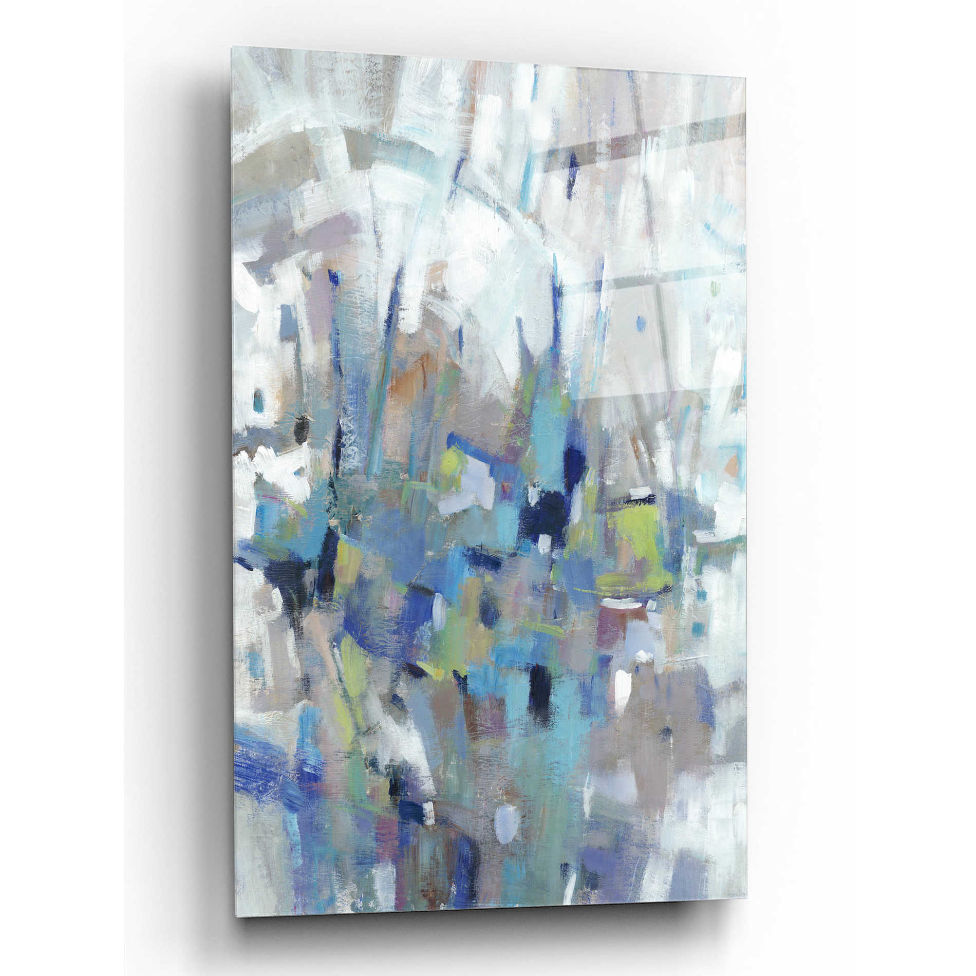 Epic Art 'Edgy Blues I' by Tim O'Toole, Acrylic Glass Wall Art,12x16