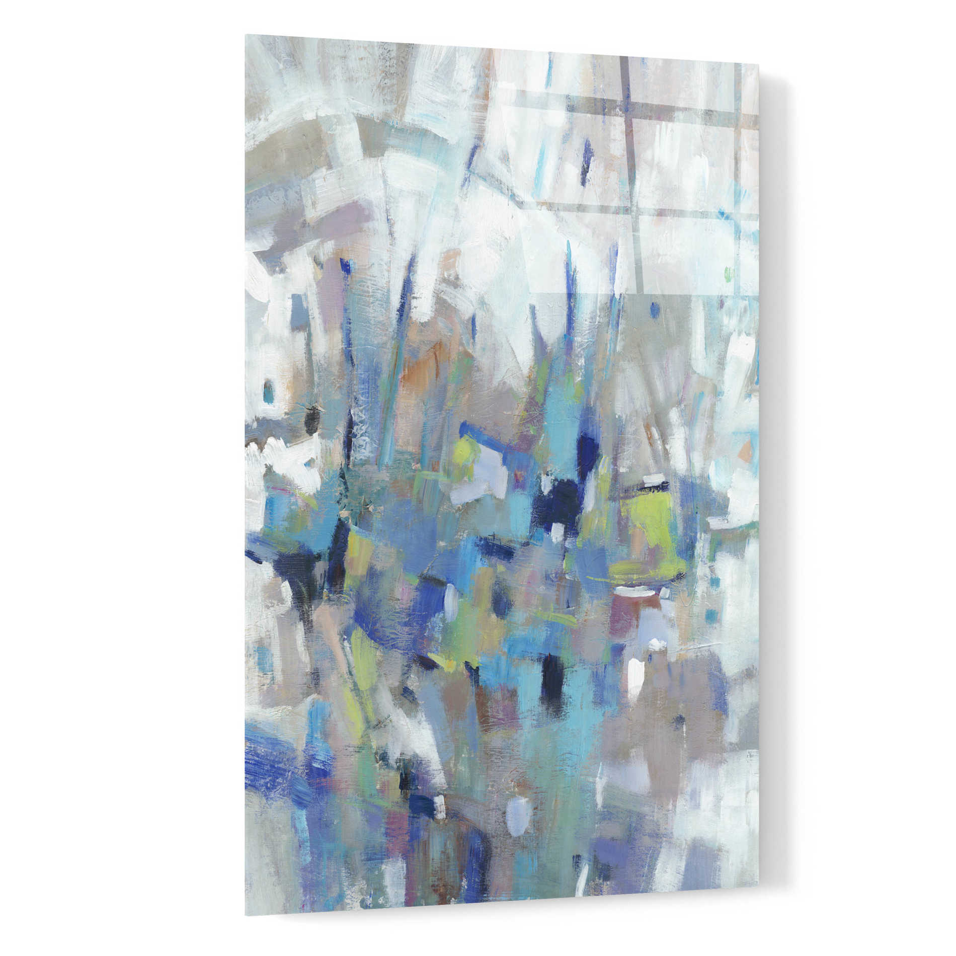 Epic Art 'Edgy Blues I' by Tim O'Toole, Acrylic Glass Wall Art,16x24