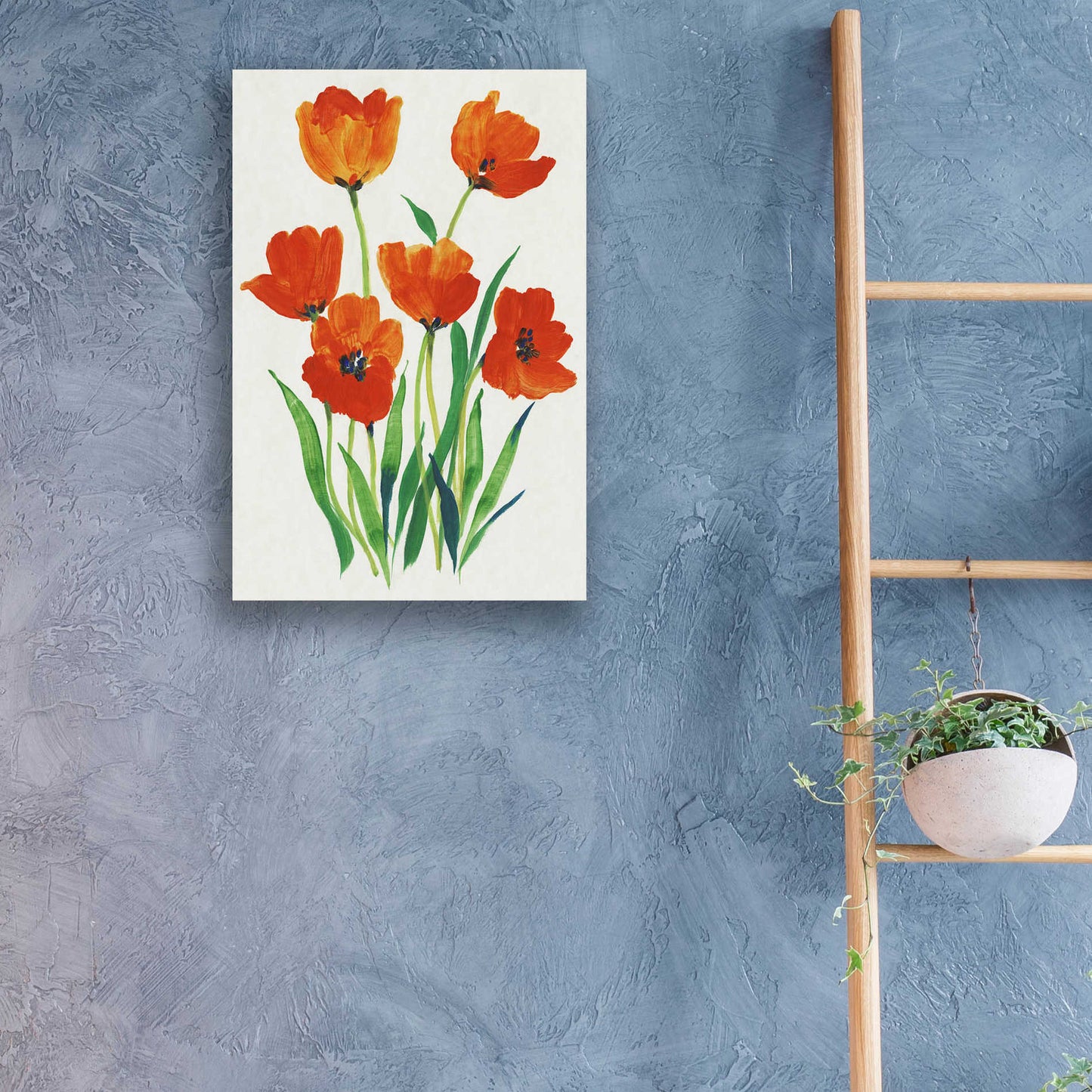 Epic Art 'Red Tulips in Bloom I' by Tim O'Toole, Acrylic Glass Wall Art,16x24