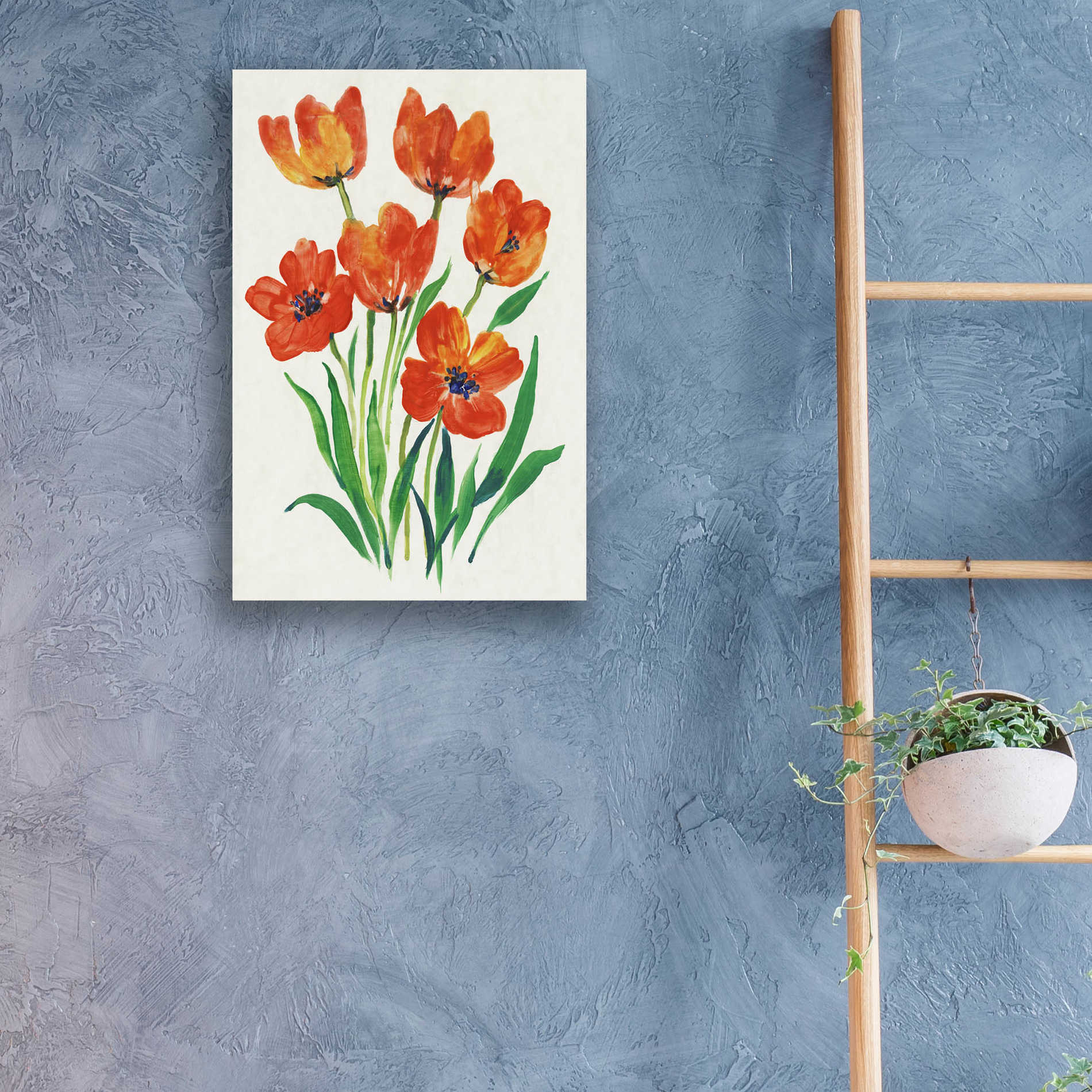 Epic Art 'Red Tulips in Bloom II' by Tim O'Toole, Acrylic Glass Wall Art,16x24