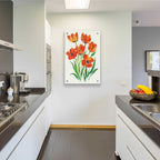 Epic Art 'Red Tulips in Bloom II' by Tim O'Toole, Acrylic Glass Wall Art,24x36