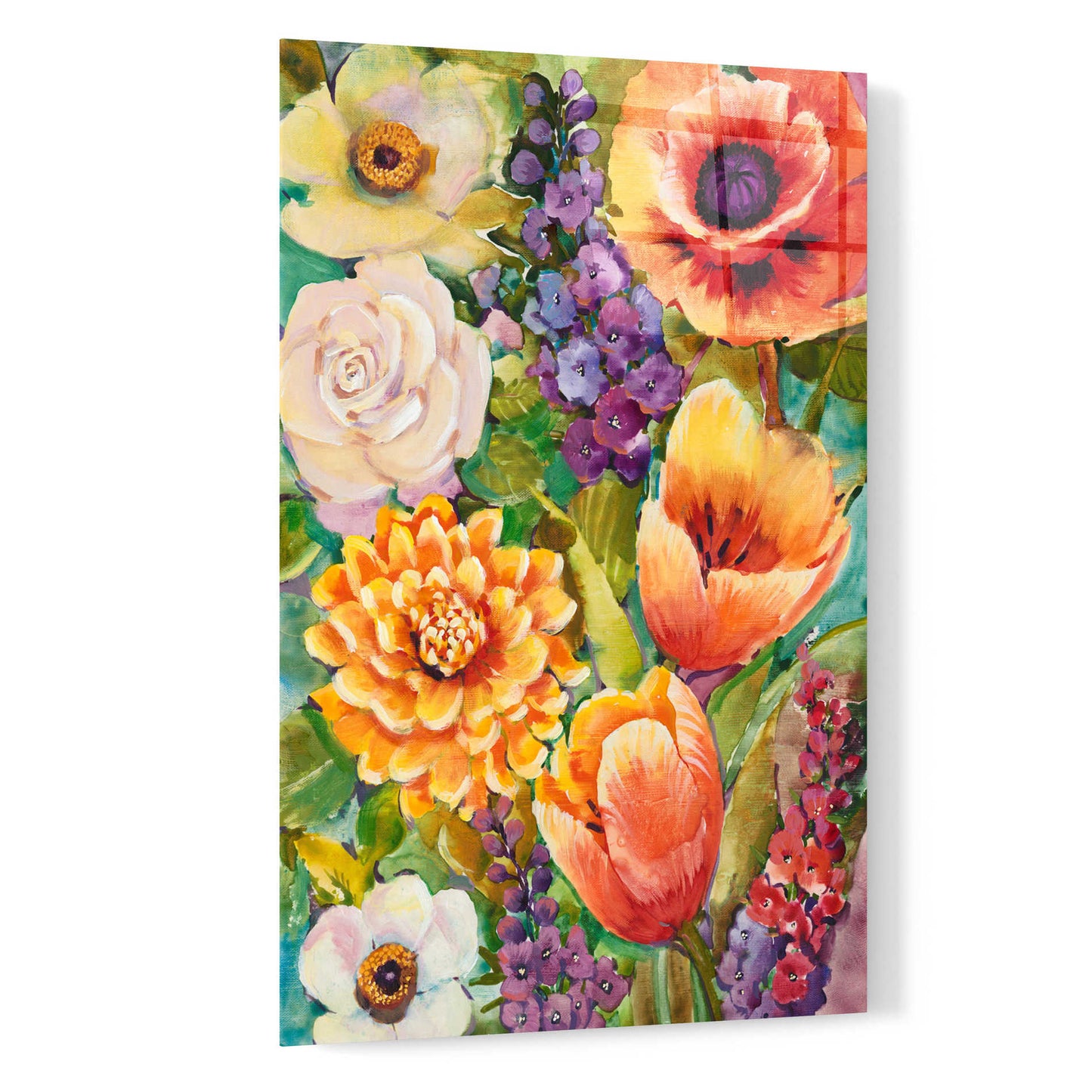 Epic Art 'Flower Bouquet II' by Tim O'Toole, Acrylic Glass Wall Art,16x24