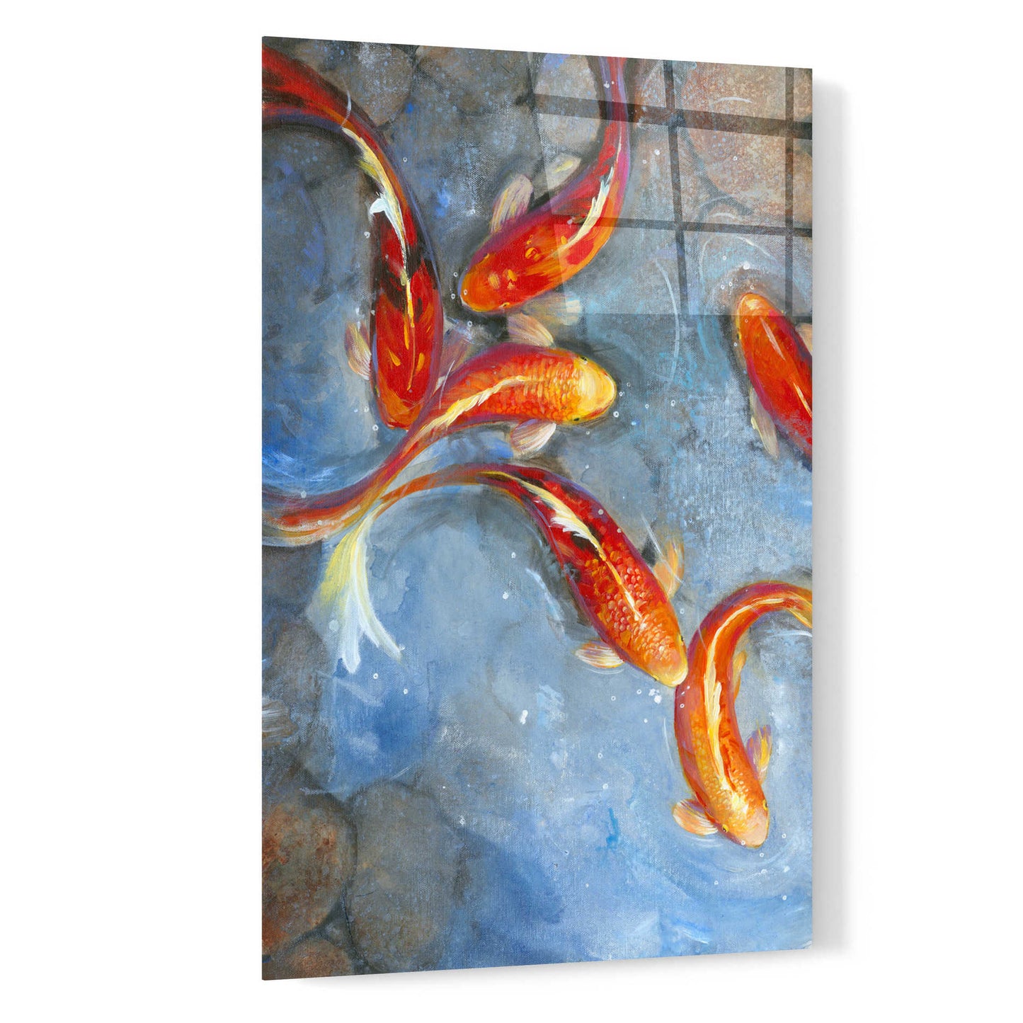 Epic Art 'Graceful Koi II' by Tim O'Toole, Acrylic Glass Wall Art,16x24