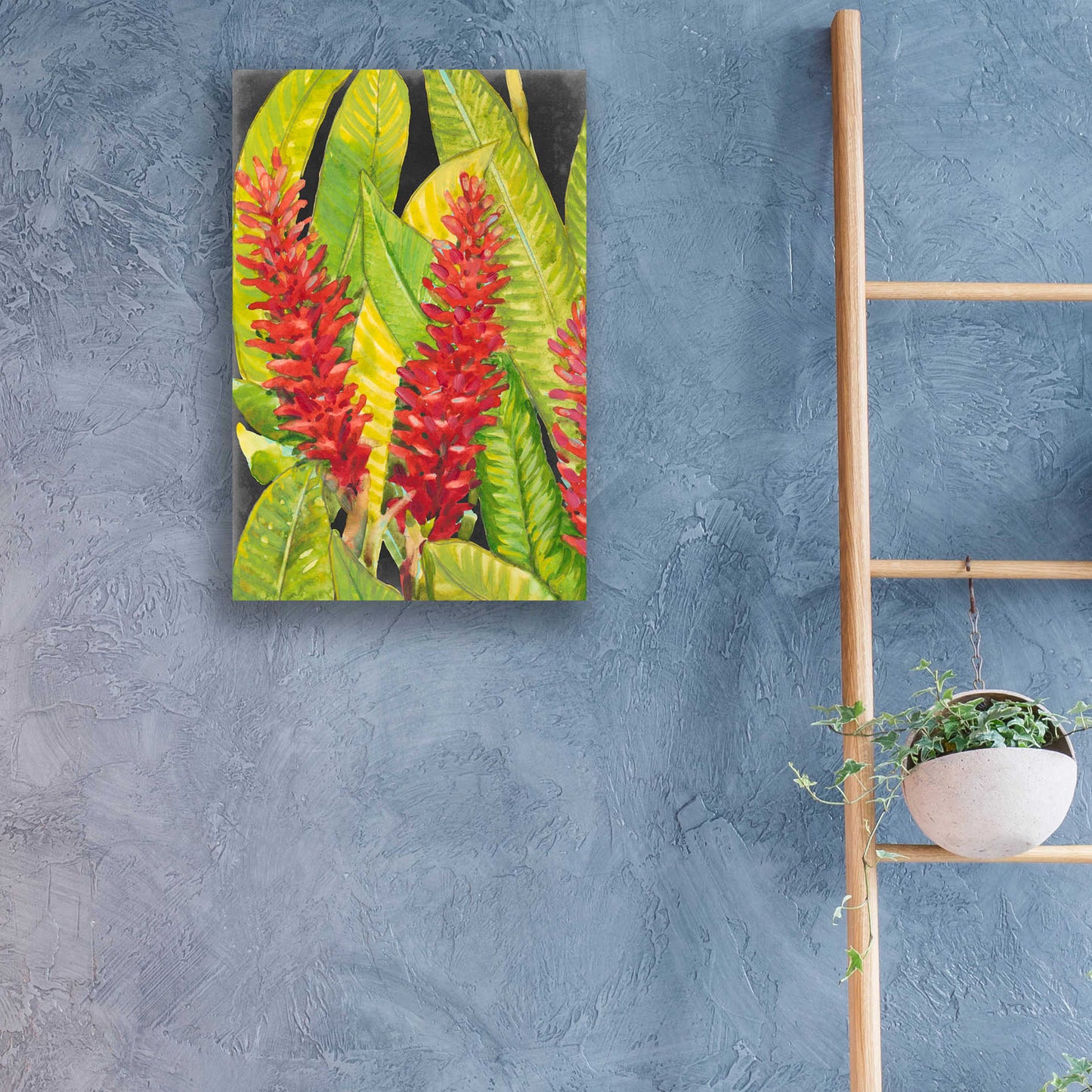 Epic Art 'Red Tropical Flowers I' by Tim O'Toole, Acrylic Glass Wall Art,16x24