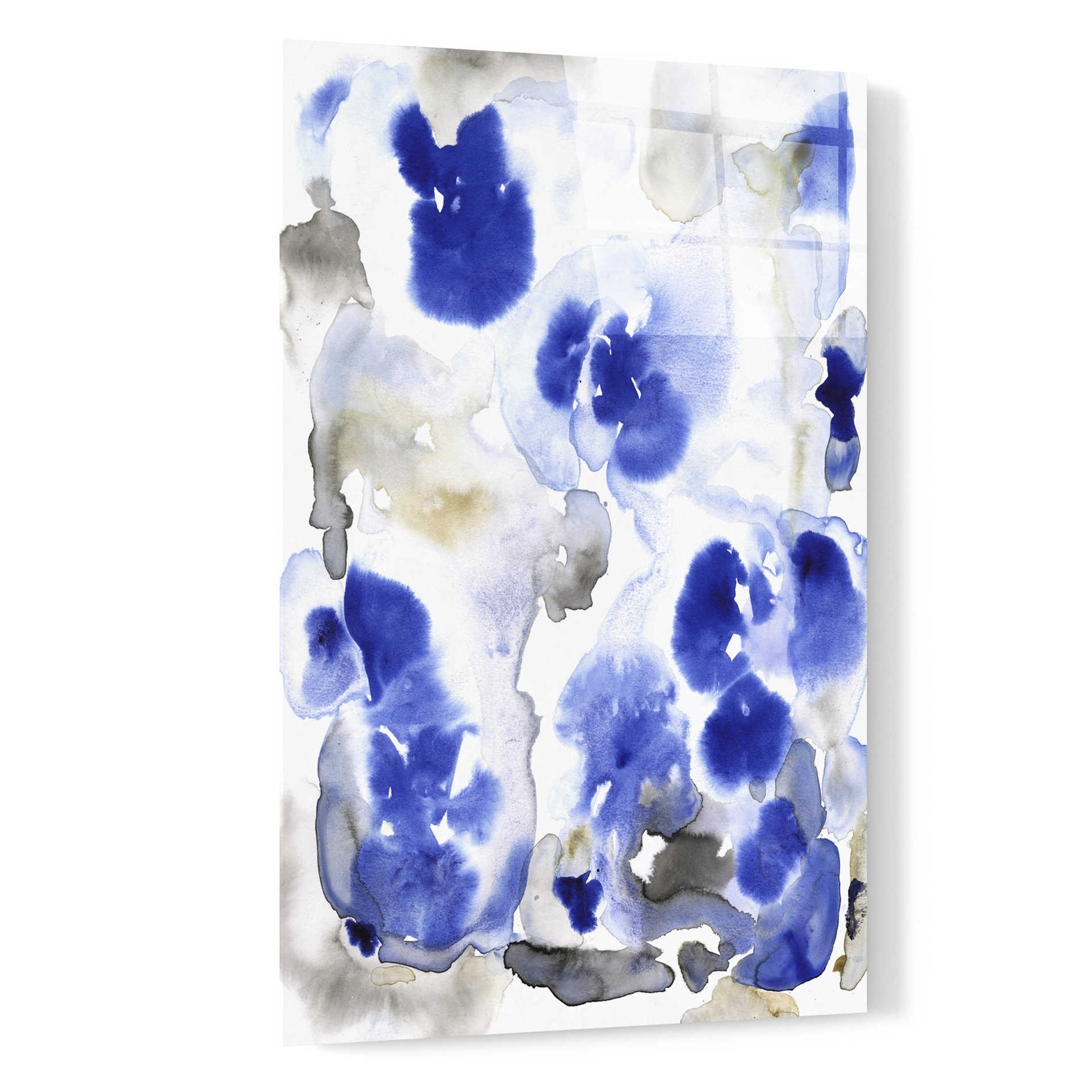 Epic Art 'Blue Pansies I' by Tim O'Toole, Acrylic Glass Wall Art,16x24