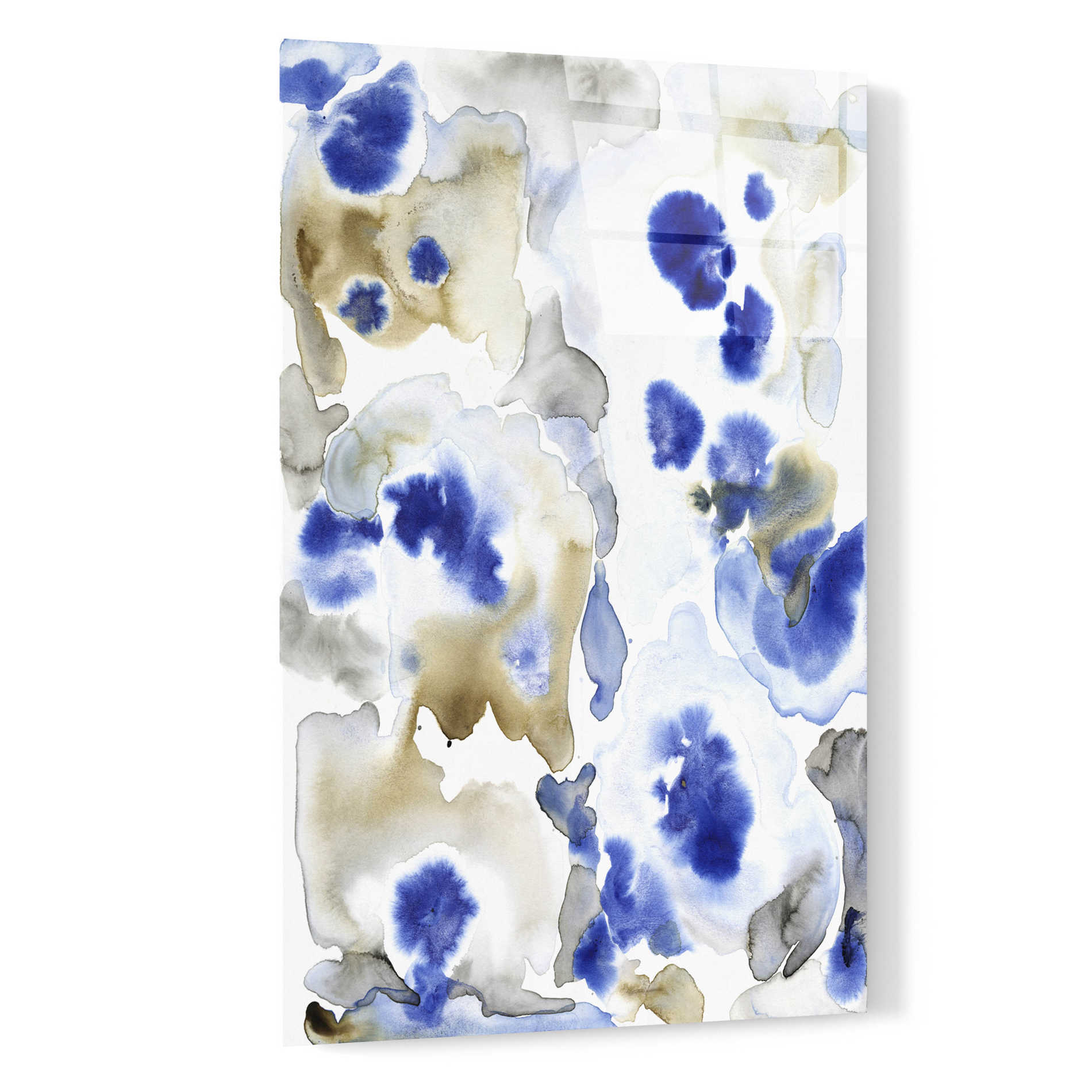 Epic Art 'Blue Pansies II' by Tim O'Toole, Acrylic Glass Wall Art,16x24