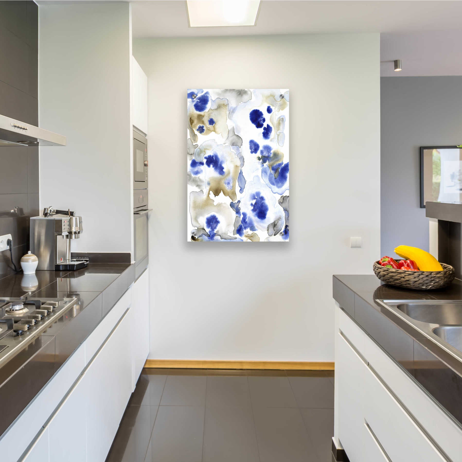 Epic Art 'Blue Pansies II' by Tim O'Toole, Acrylic Glass Wall Art,24x36