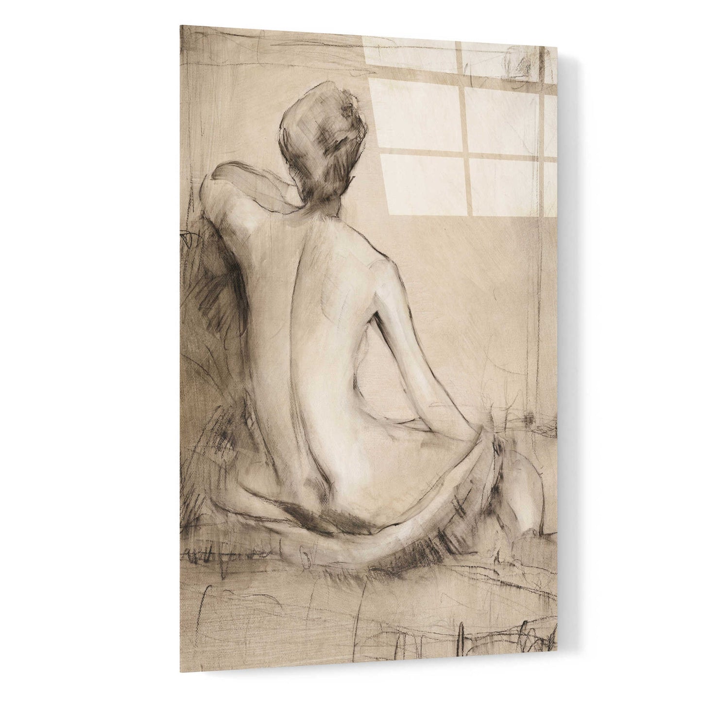 Epic Art 'Neutral Nude Study I' by Tim O'Toole, Acrylic Glass Wall Art,16x24