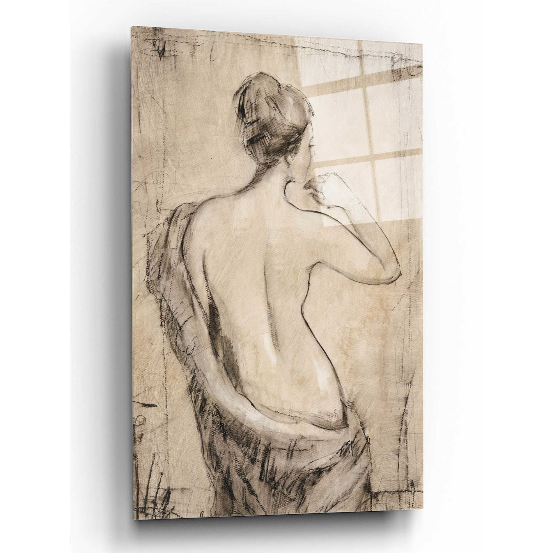 Epic Art 'Neutral Nude Study II' by Tim O'Toole, Acrylic Glass Wall Art,12x16