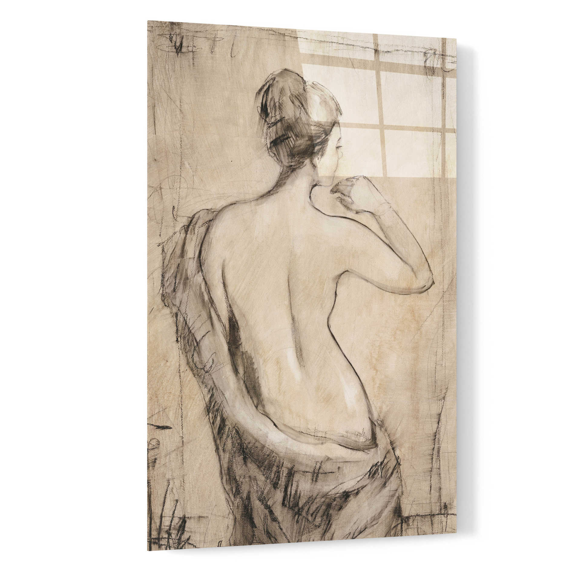 Epic Art 'Neutral Nude Study II' by Tim O'Toole, Acrylic Glass Wall Art,16x24