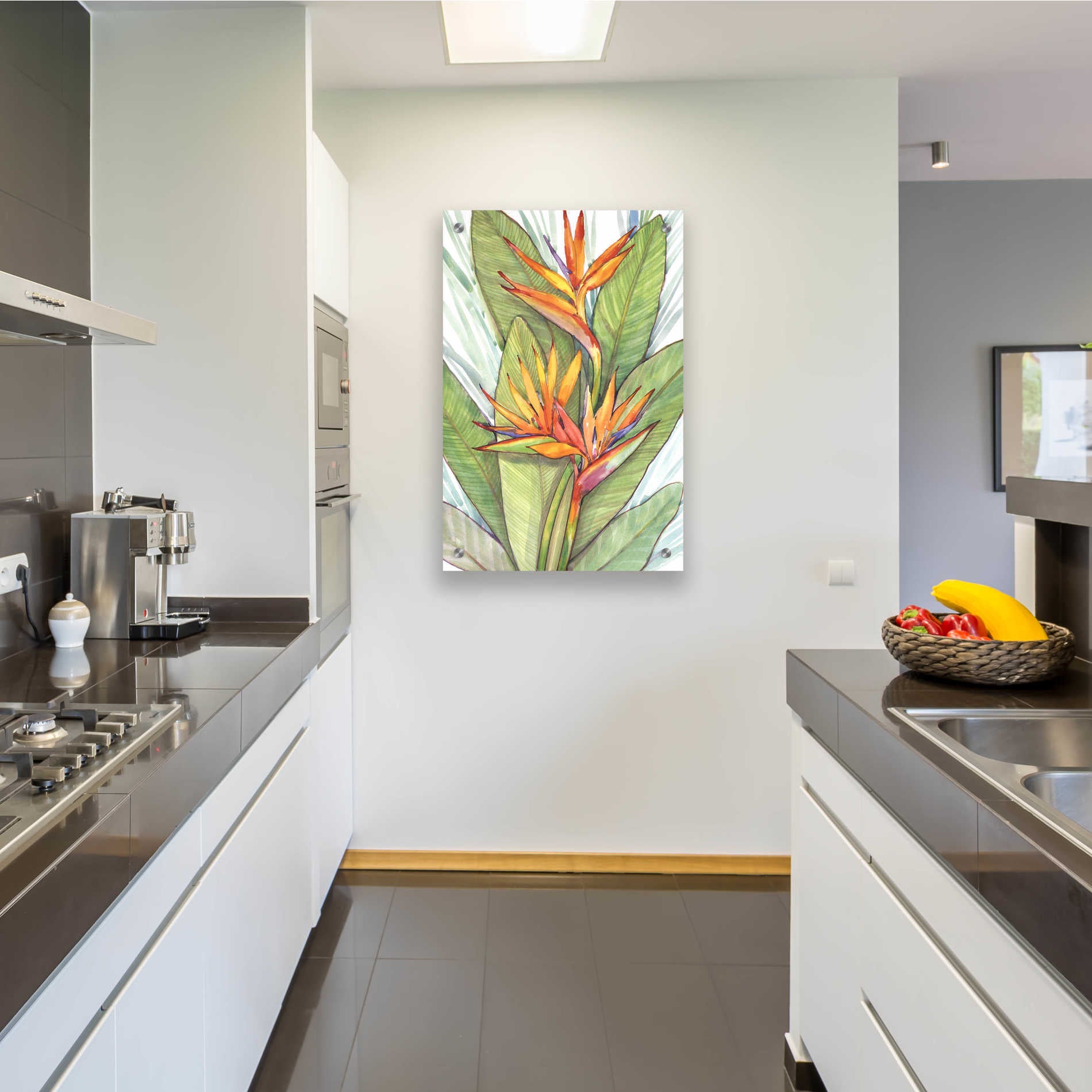 Epic Art 'Tropical Botanical Paradise I' by Tim O'Toole, Acrylic Glass Wall Art,24x36