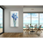 Epic Art 'Blue Iris Panel II' by Tim O'Toole, Acrylic Glass Wall Art,24x48