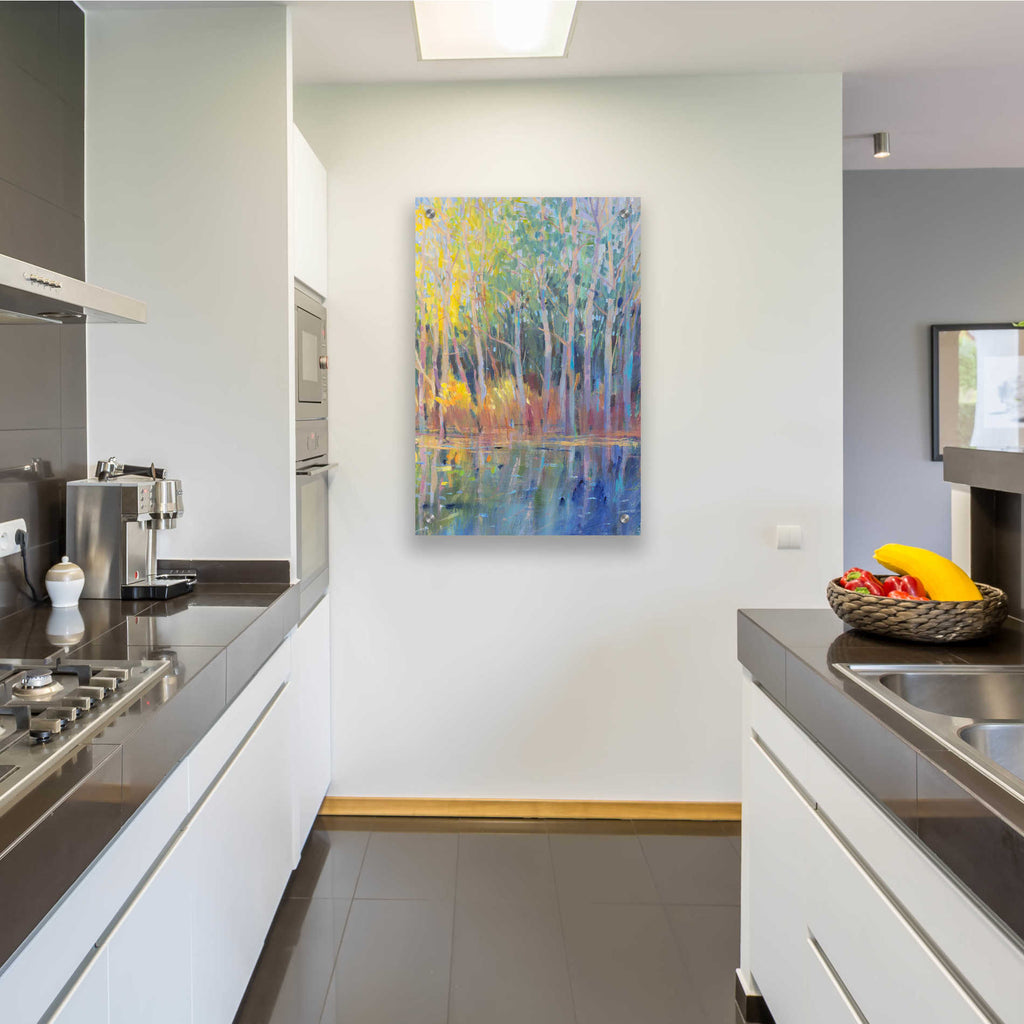 Epic Art 'Reflected Trees I' by Tim O'Toole, Acrylic Glass Wall Art,24x36