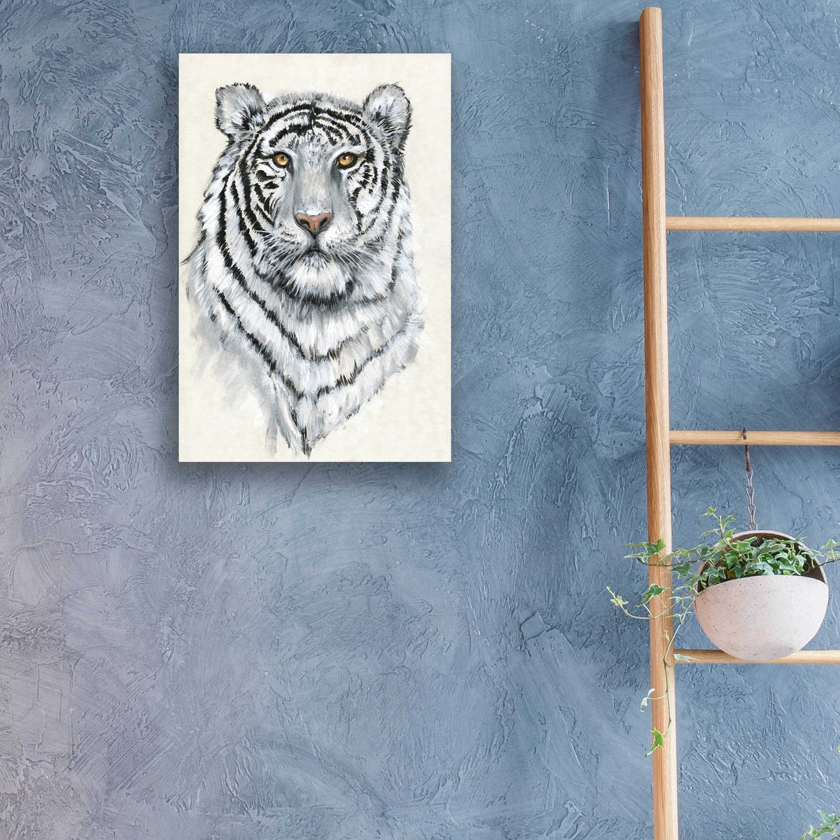 Epic Art 'White Tiger II' by Tim O'Toole, Acrylic Glass Wall Art,16x24