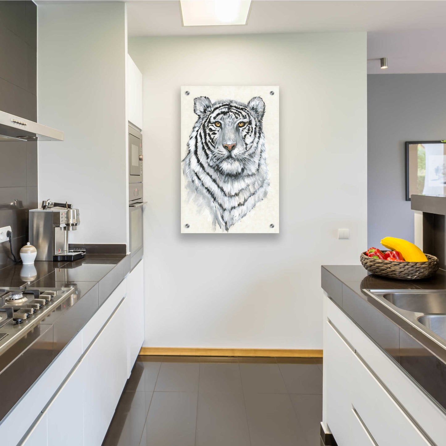 Epic Art 'White Tiger II' by Tim O'Toole, Acrylic Glass Wall Art,24x36