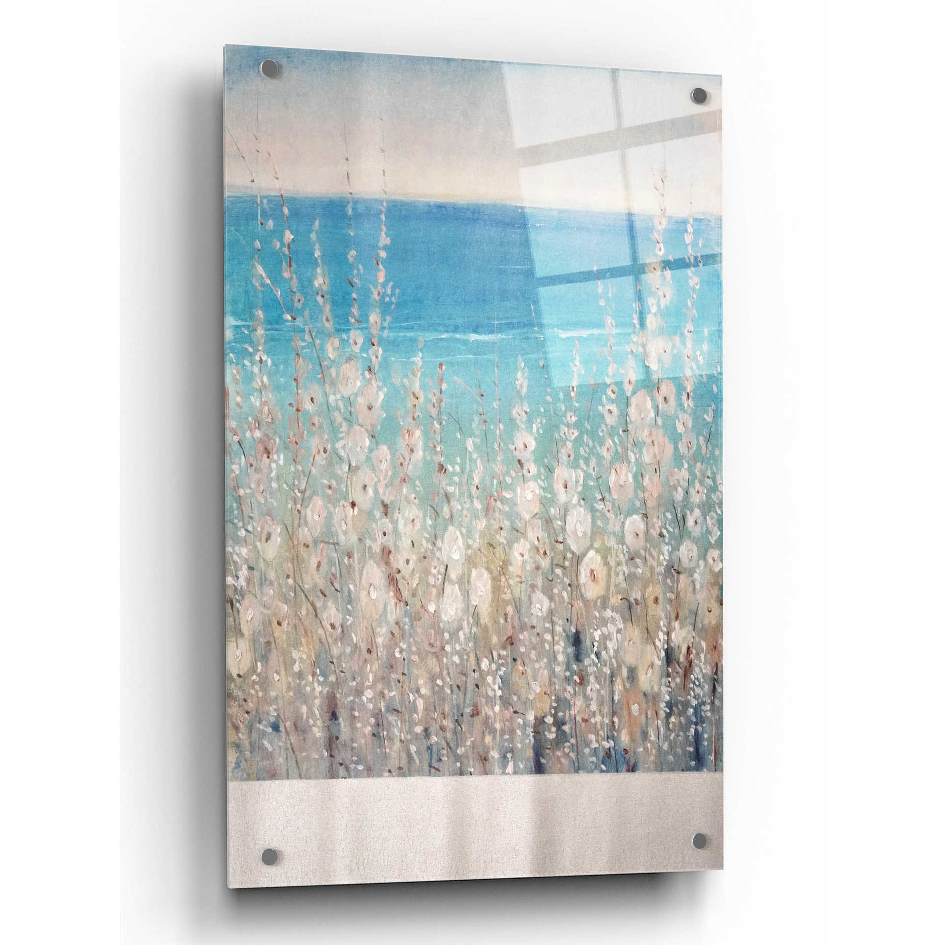 Epic Art 'Flowers by the Sea II' by Tim O'Toole, Acrylic Glass Wall Art,24x36