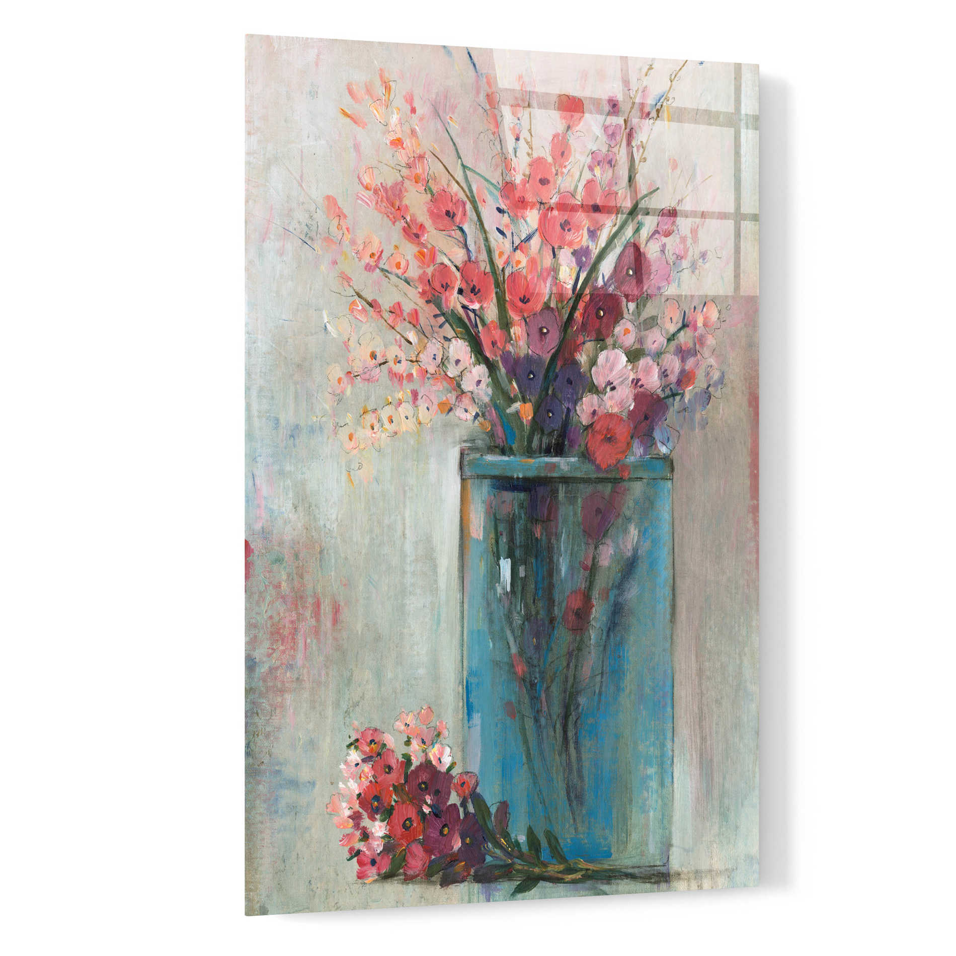 Epic Art 'Blue Jar I' by Tim O'Toole, Acrylic Glass Wall Art,16x24