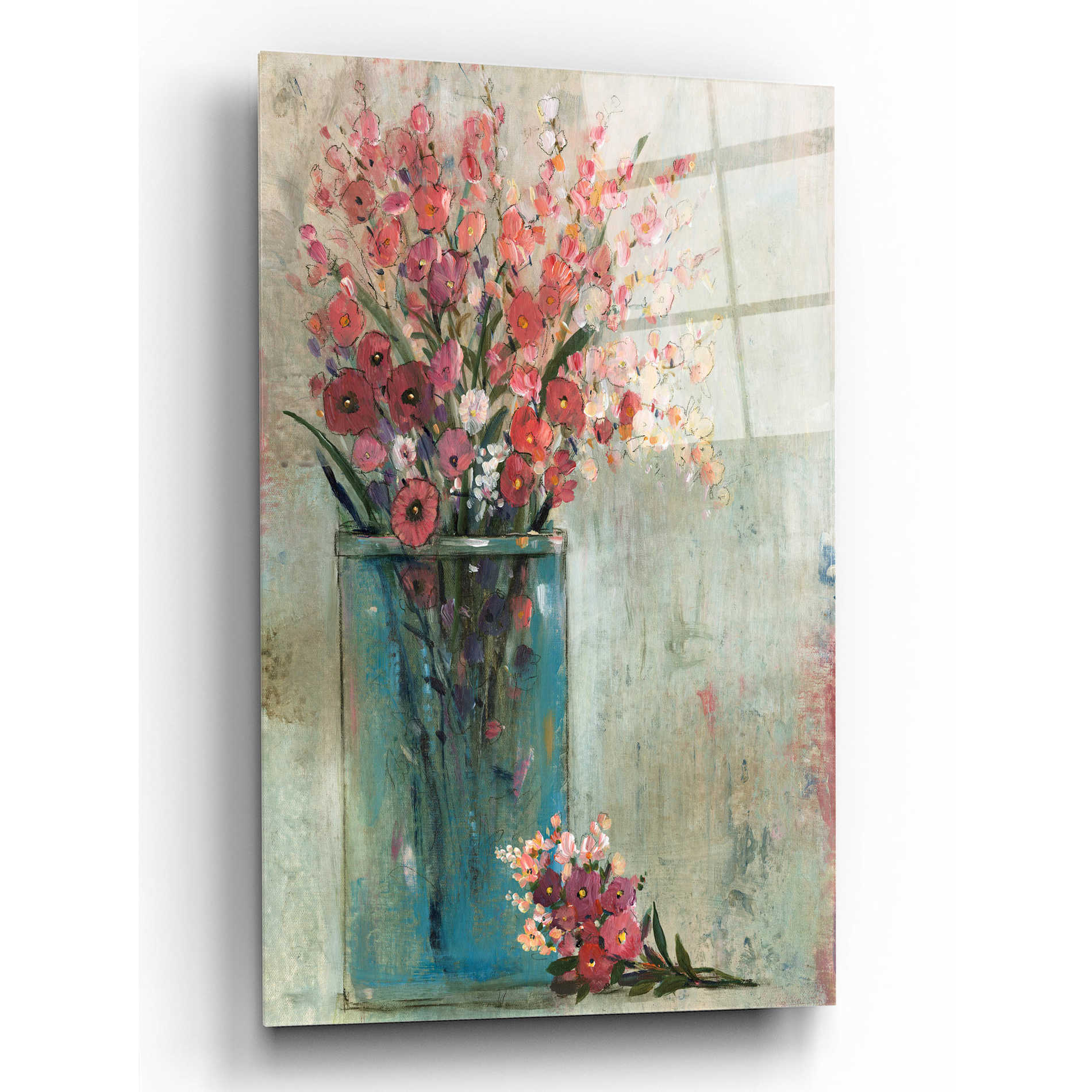 Epic Art 'Blue Jar II' by Tim O'Toole, Acrylic Glass Wall Art,12x16